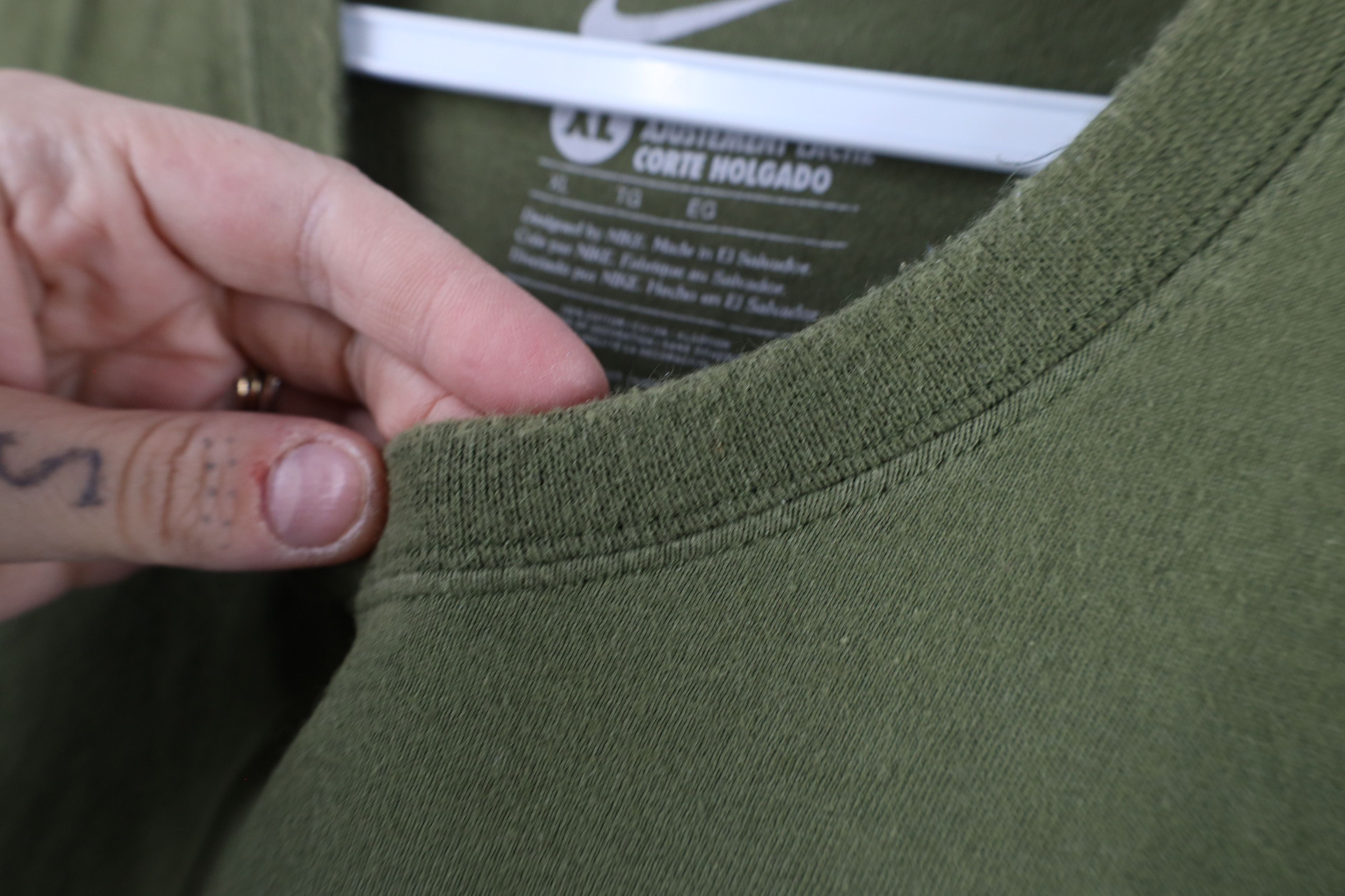Nike × Vintage Vintage Y2K Nike Fit Travis Scott Mini Swoosh T-Shirt Green Size US XL / EU 56 / 4 - 7 Thumbnail