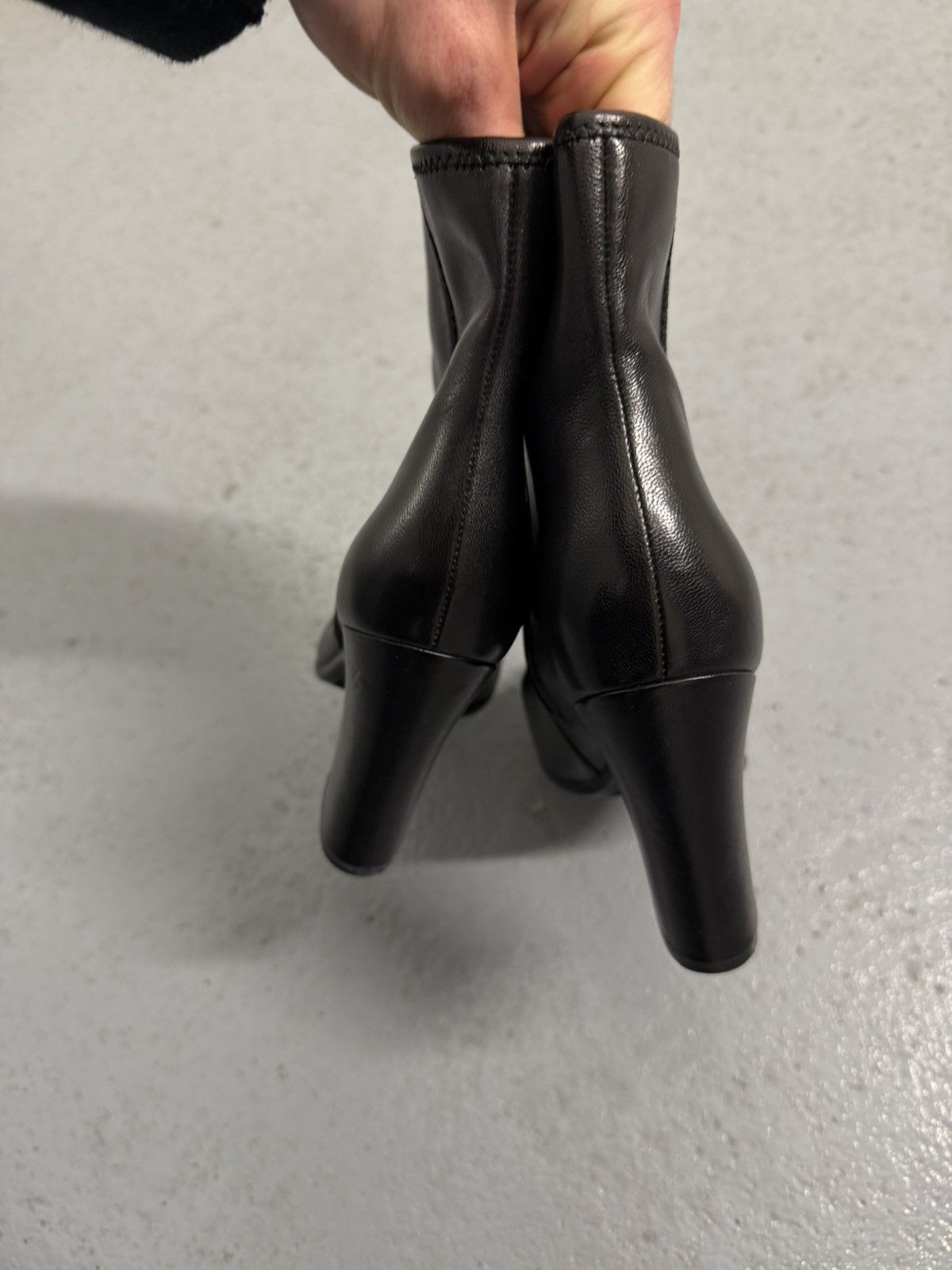 Prada Vintage 00s Prada Ankle Leather Heel Boots Size US 7.5 / IT 37.5 - 7 Thumbnail
