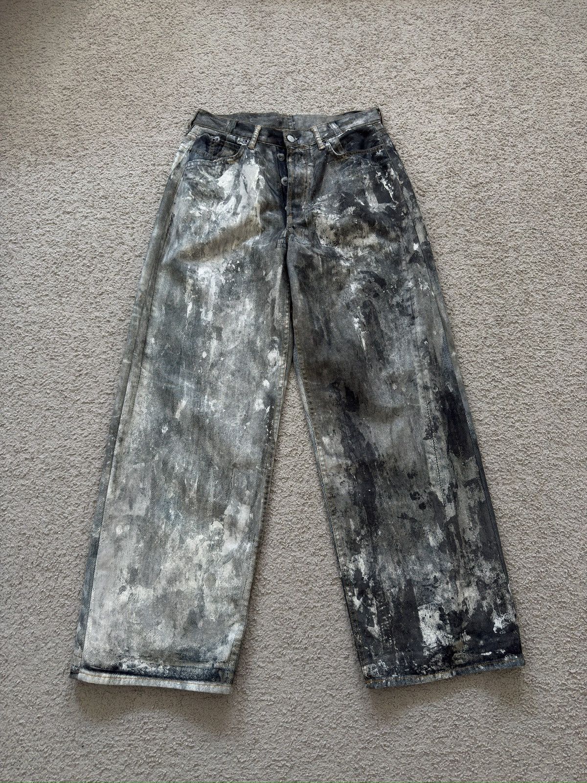 Acne Studios Acne Studios 1981 trompe-l’oeil “Splatter” trousers Size US 44 / EU 60 - 1 Thumbnail