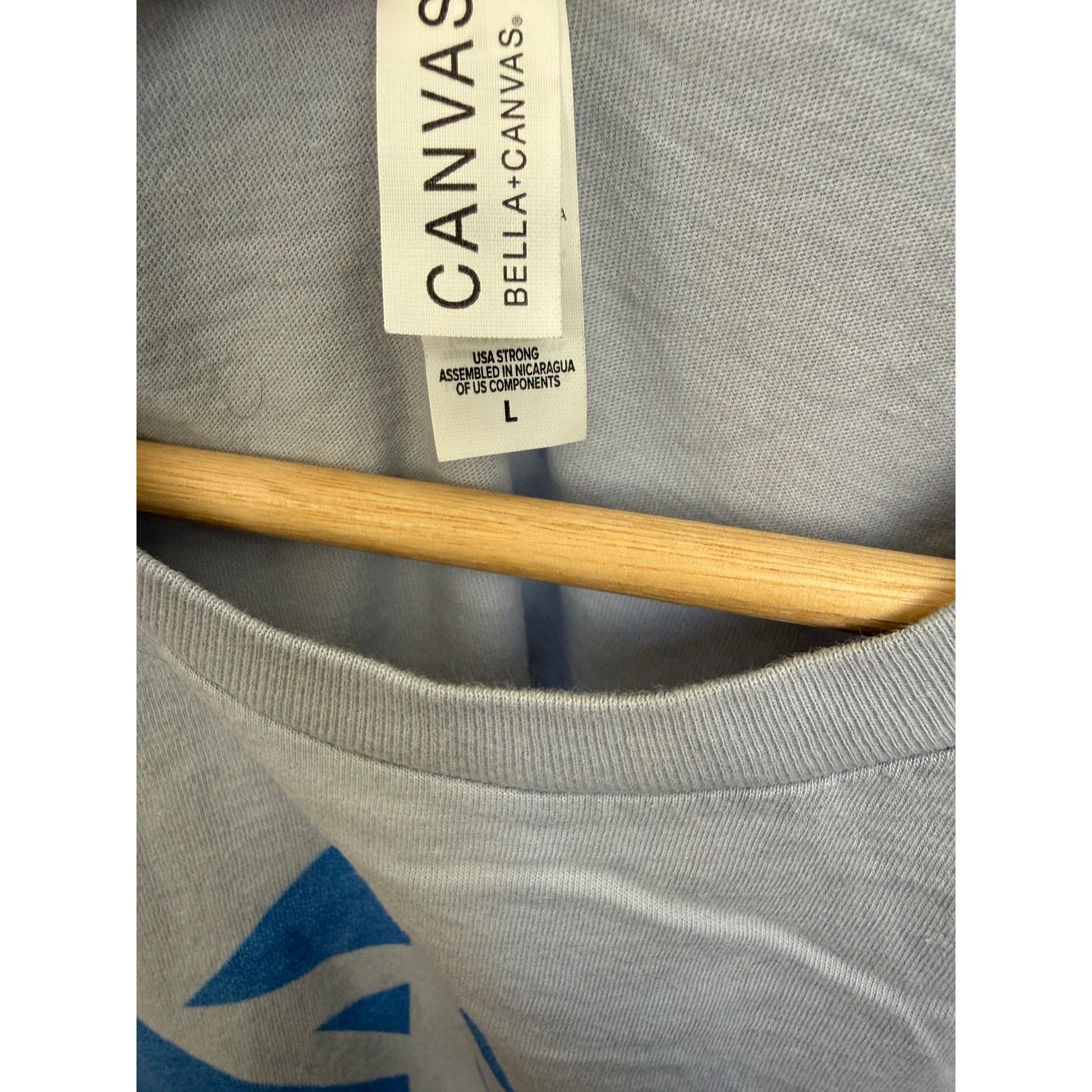 Canvas Blue T-Shirt with Blue Geometric Graphic Size US L / EU 52-54 / 3 - 2 Thumbnail