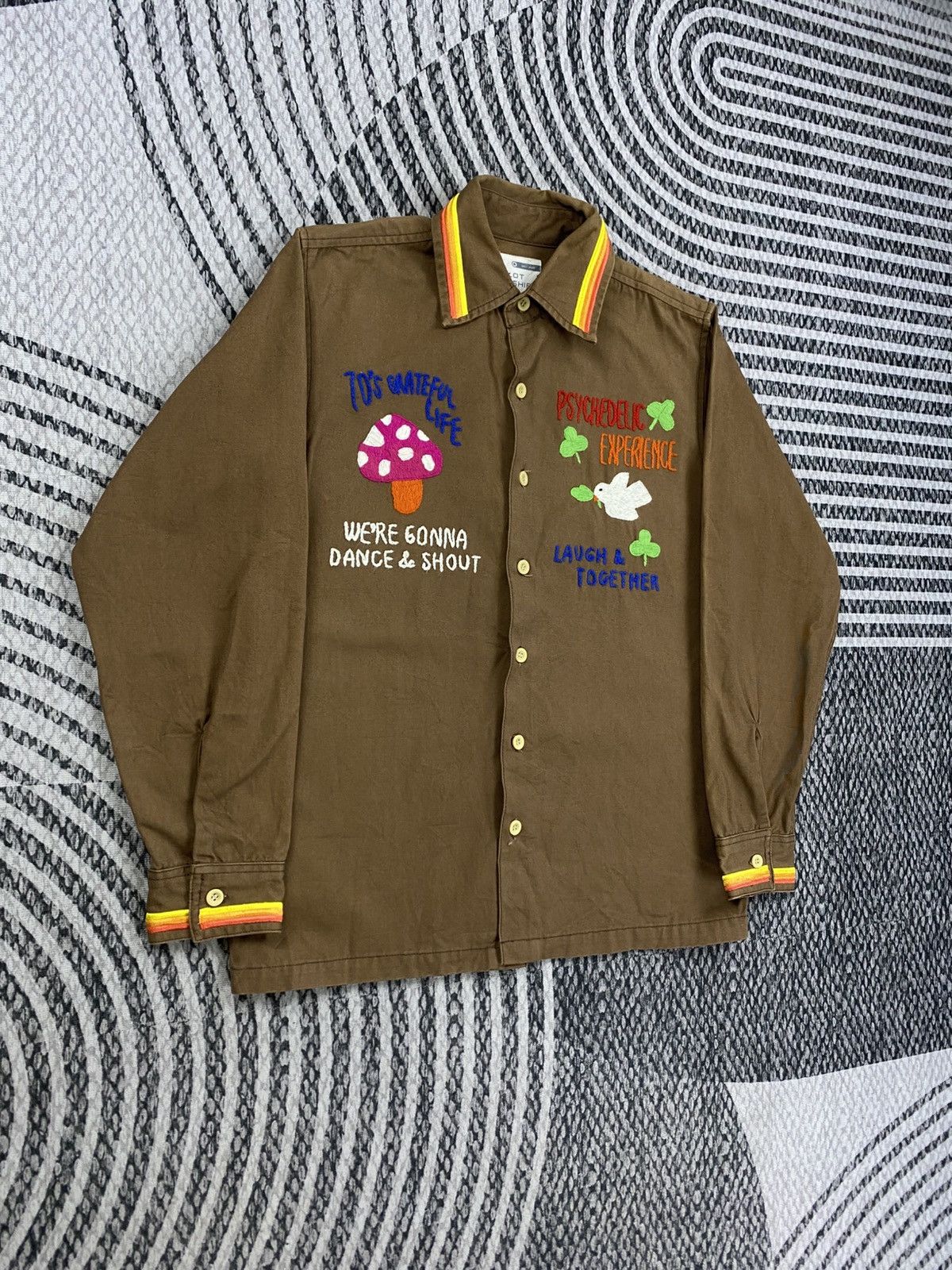Japanese Brand Vintage Lot Ship Brown Patches Embroidered Button Up Shirt Size US S / EU 44-46 / 1 - 3 Thumbnail