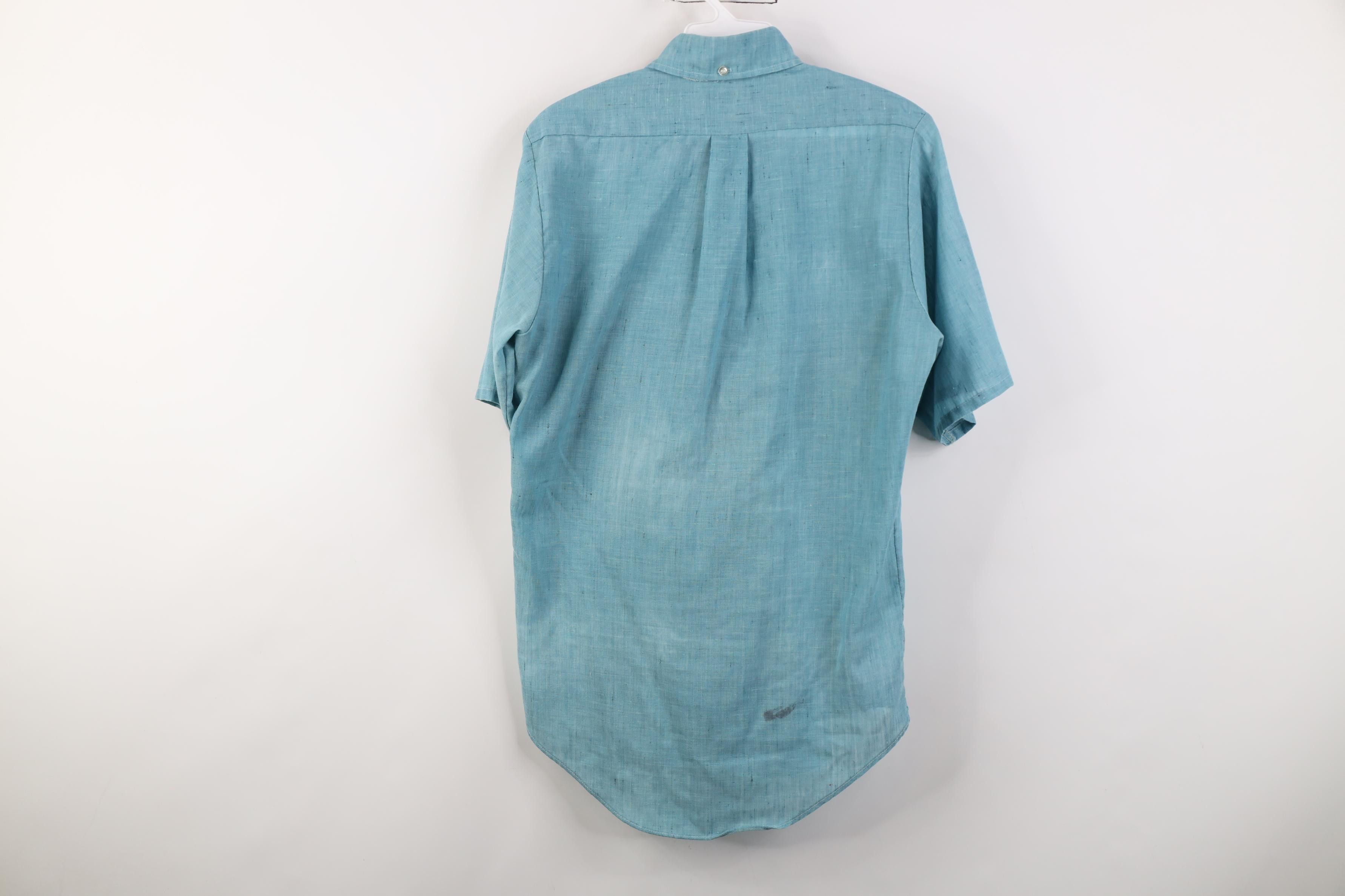 Vintage Vintage 60s 70s Rockabilly Fleck Knit Button Down Shirt Blue Size US S / EU 44-46 / 1 - 14 Thumbnail