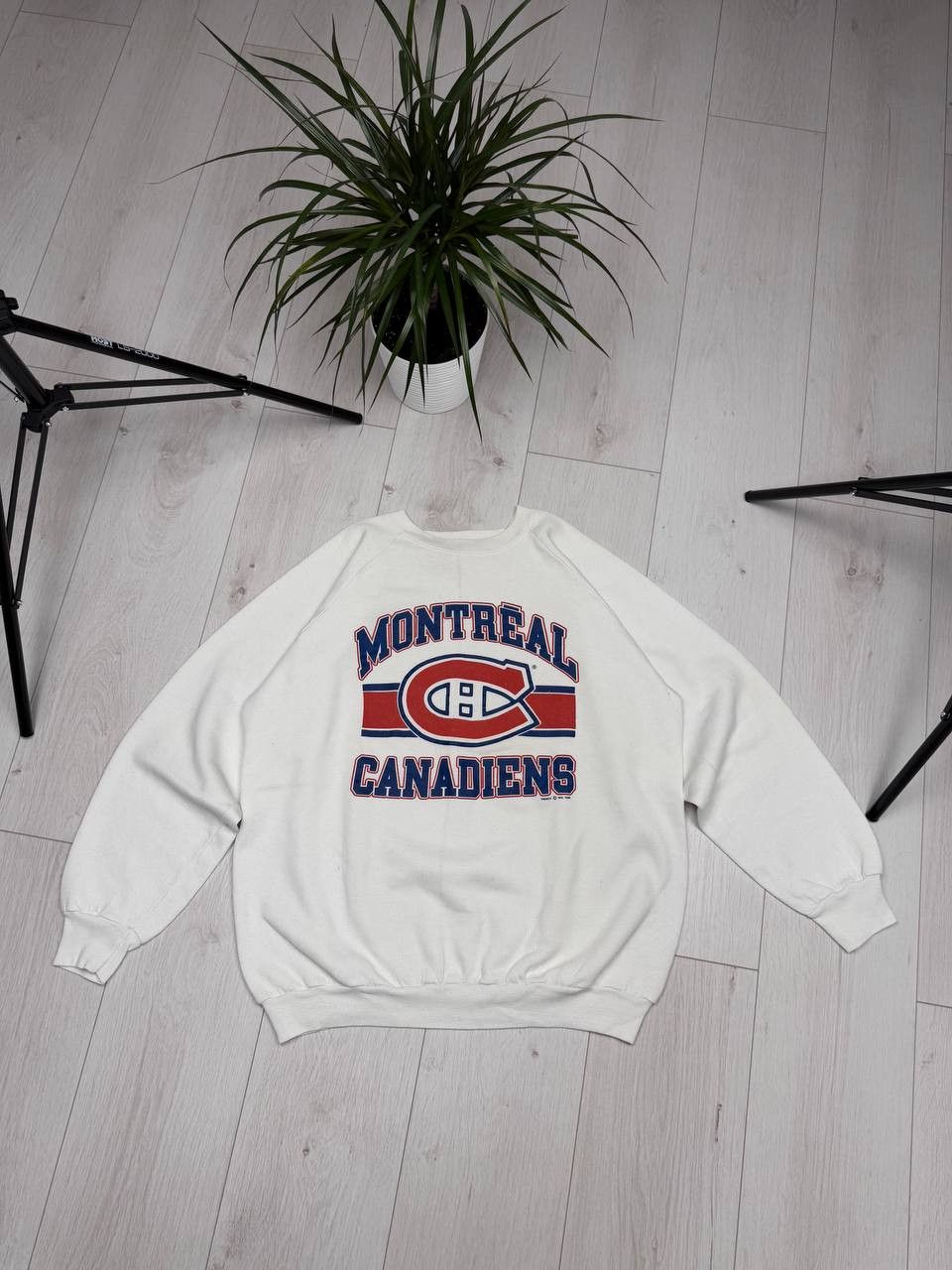 NHL RARE Crazy Vintage 89s Montreal Canadiens hockey Sweatshirt Size US XL / EU 56 / 4 - 1 Thumbnail