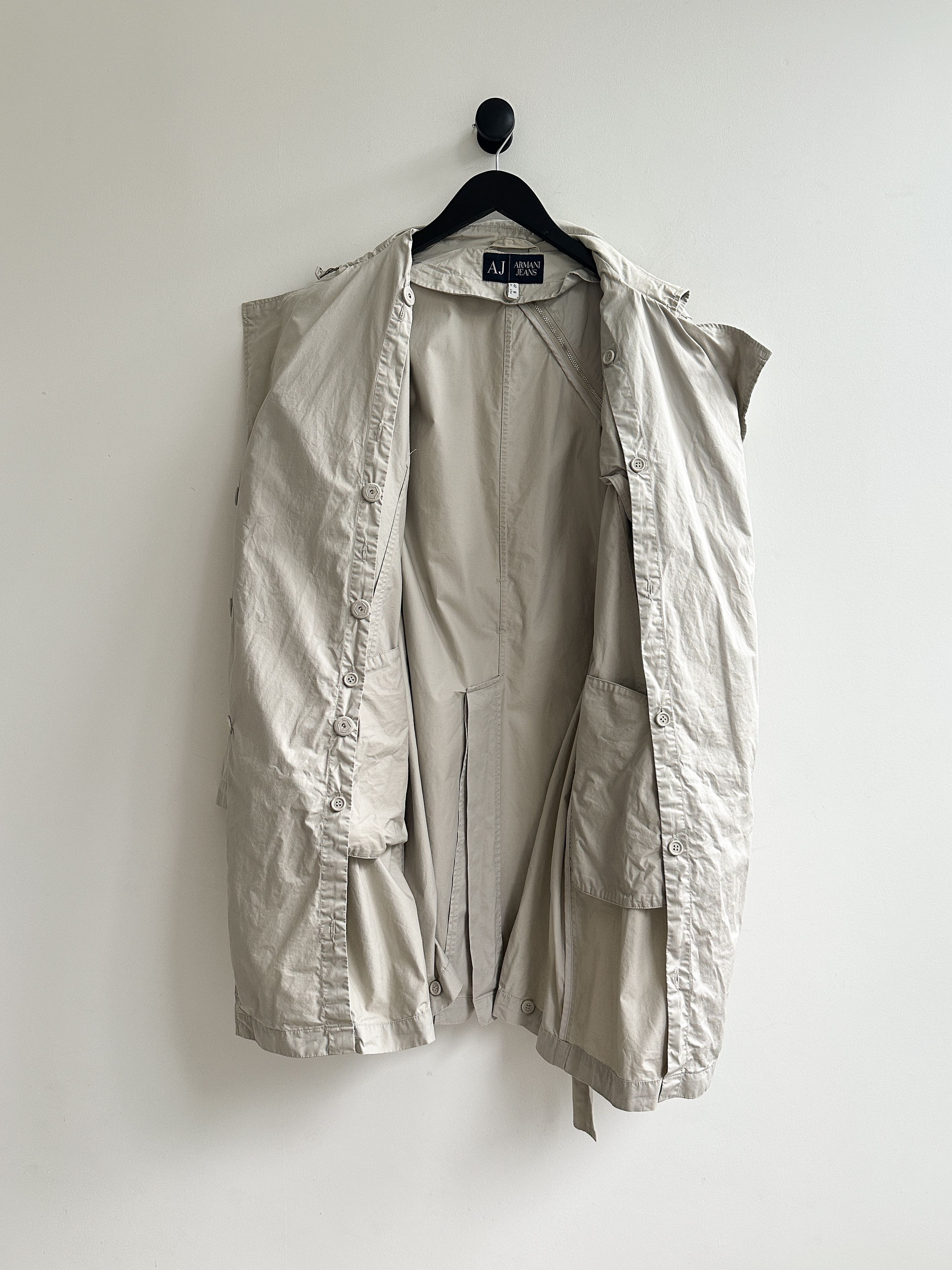 Armani Armani Jeans Beige Trench Coat Jacket Size M / US 6-8 / IT 42-44 - 2 Thumbnail