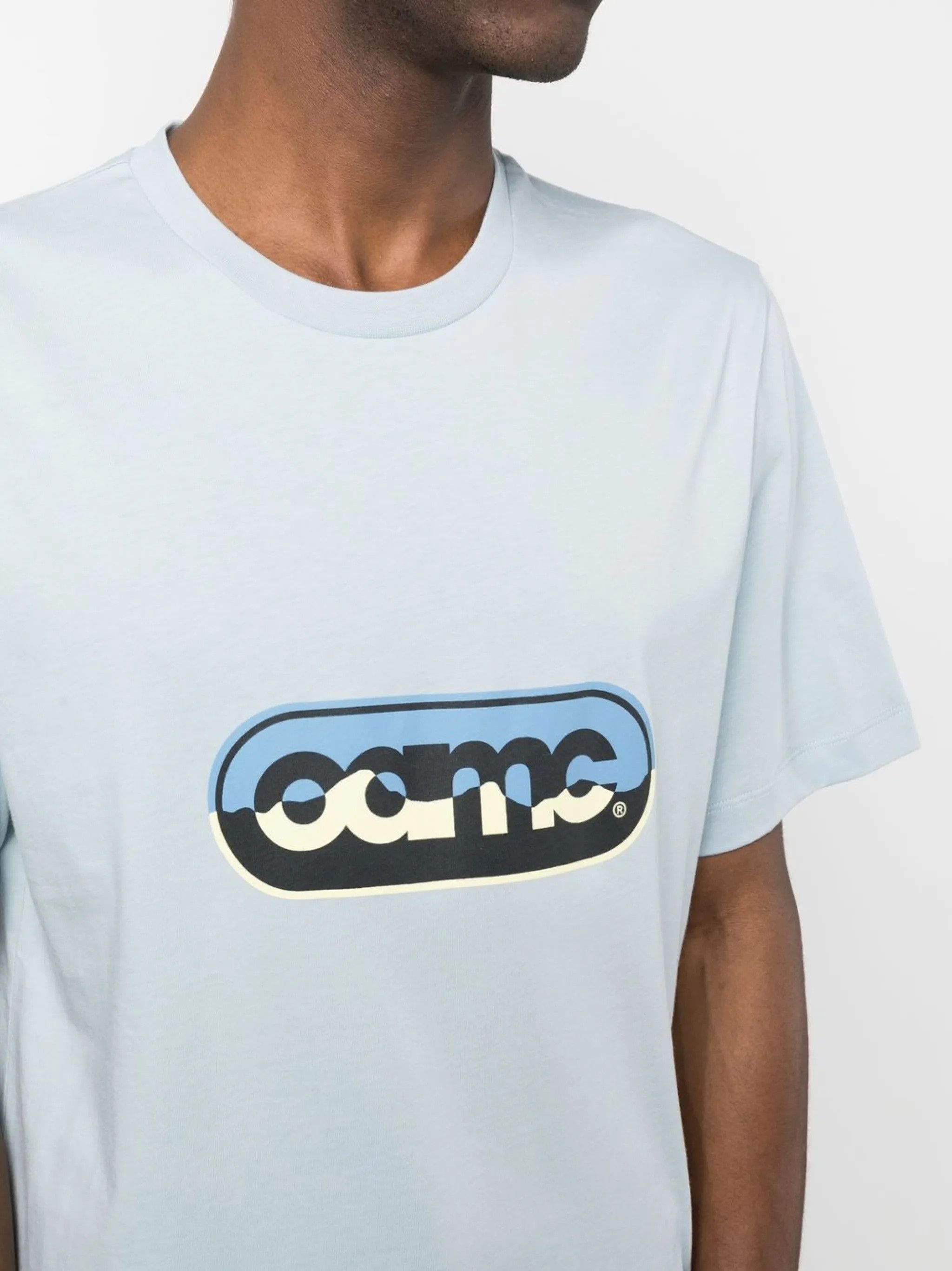 OAMC o1y0225 Logo Crewneck T-Shirt in Sky Blue Size US XS / EU 42 / 0 - 2 Thumbnail