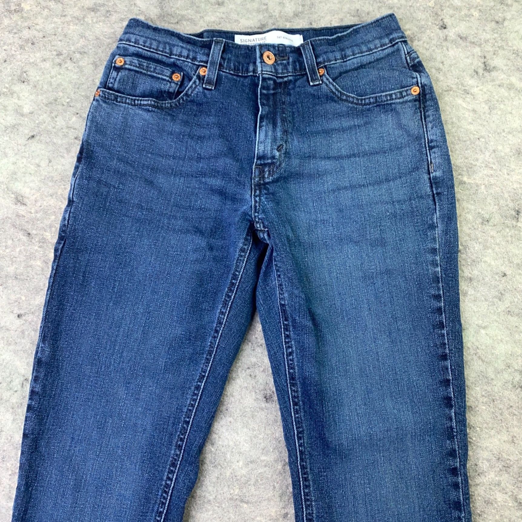 CO Signature Levi Strauss & Co. Mens Jeans 28x28 Blue Athletic Stretch Denim 5-Pocket Regular Fit Size US 29 - 4 Thumbnail