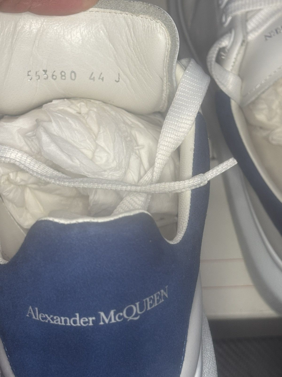 Alexander McQueen White and blue Mqueens Size US 11 / EU 44 - 6 Thumbnail