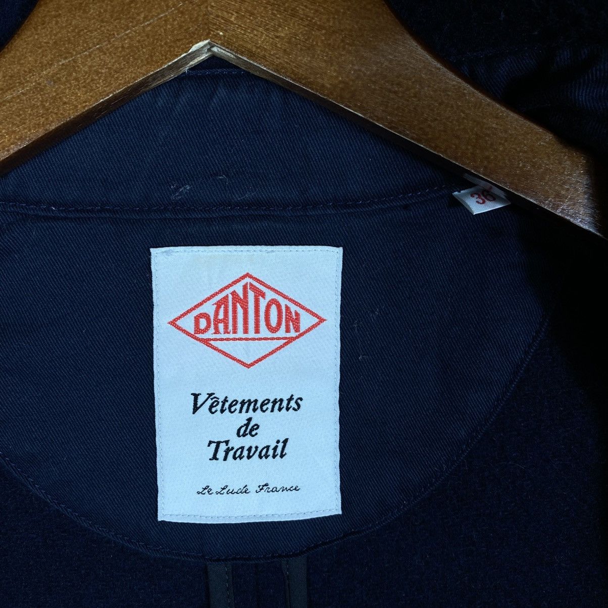 Danton Vintage Danton Vetements Travail Hoodie Wool Button Jacket Size US S / EU 44-46 / 1 - 8 Thumbnail