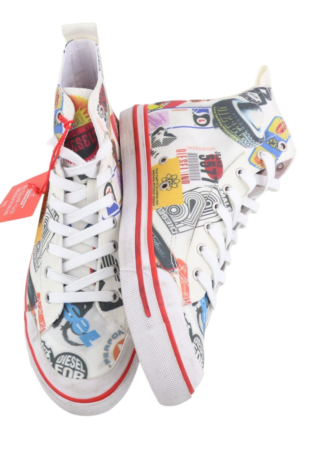 Diesel S-ATHOS MID EU41 Patterned High Top Laced Almond Toe 40850 Size US 8.5 / EU 41-42 - 6 Thumbnail