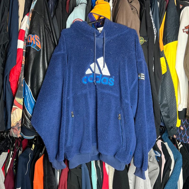 Adidas × Vintage sherpa hoodie Adidas Vintage M y2k Size US M / EU 48-50 / 2 - 1 Thumbnail