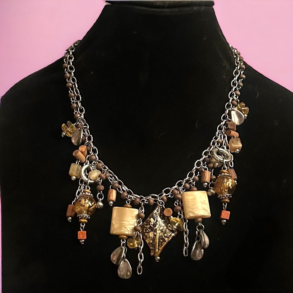 Chicos Chico’s silver tone chunky charmed bib necklace Size ONE SIZE - 1 Thumbnail