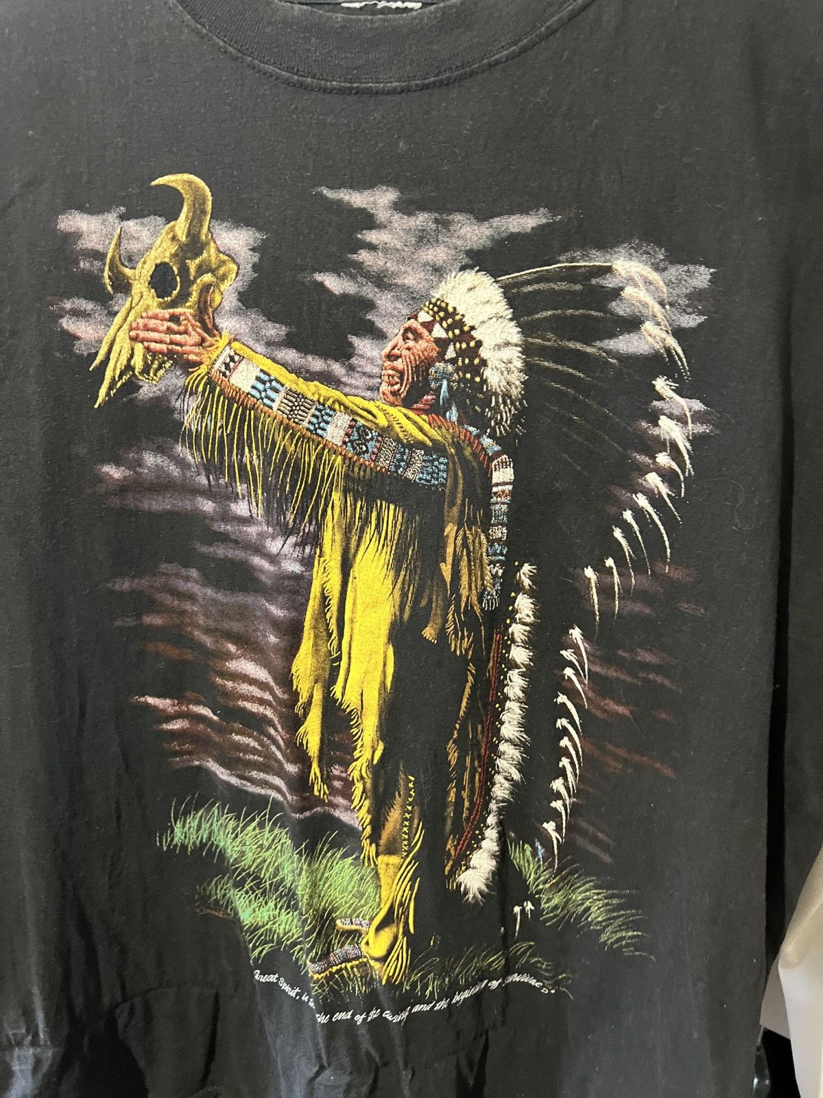 Band Tees 90s VINTAGE ZIP IT LONDON SPIRIT AMERICA NATIVE T SHIRT SZ L Size US L / EU 52-54 / 3 - 7 Thumbnail