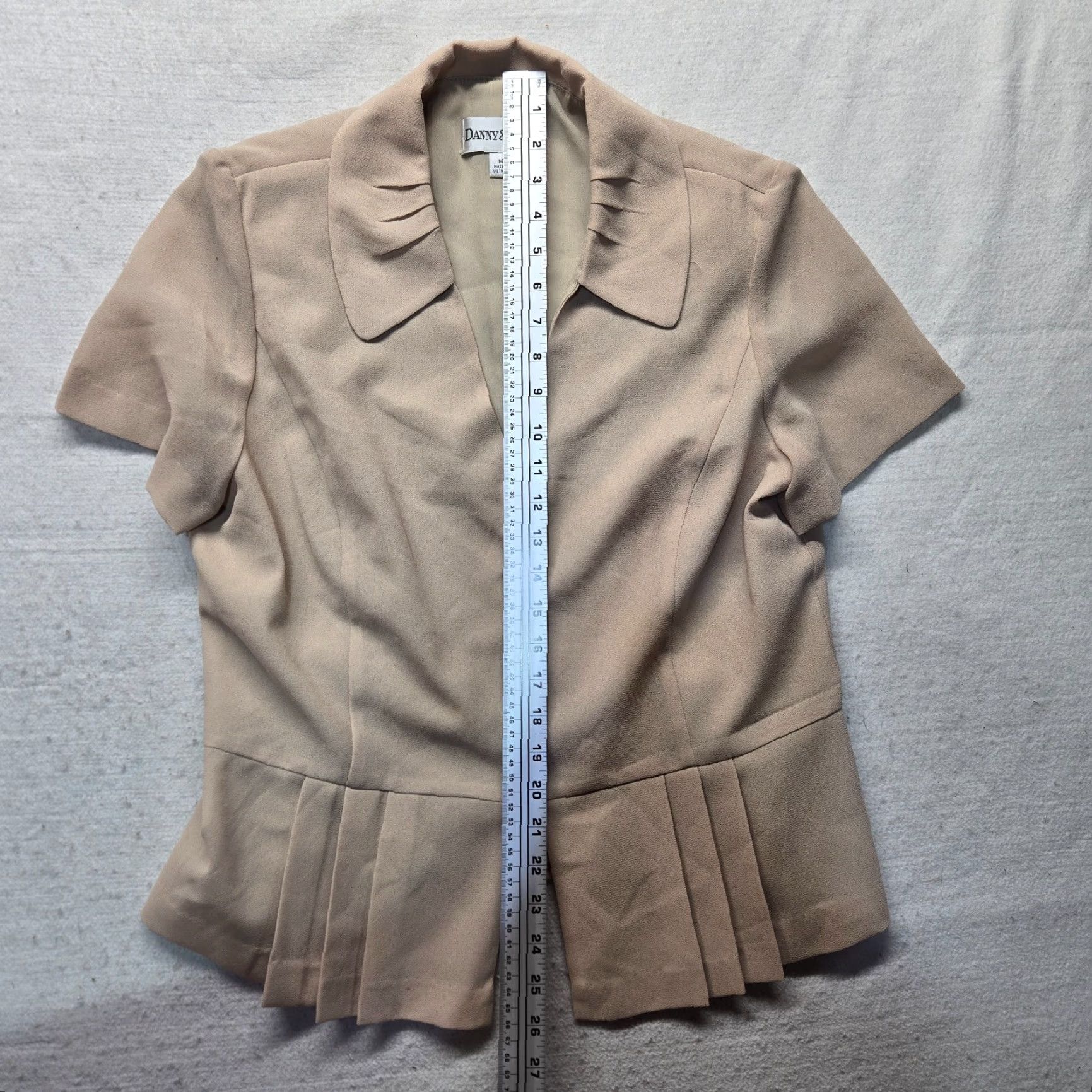 Vintage Danny & Nicole Jacket Women Adult 14 Beige Long Sleeve Button Front Lightweight 4-Button Blazer - 90s Style Mens Womens Size L / US 10 / IT 46 - 6 Thumbnail