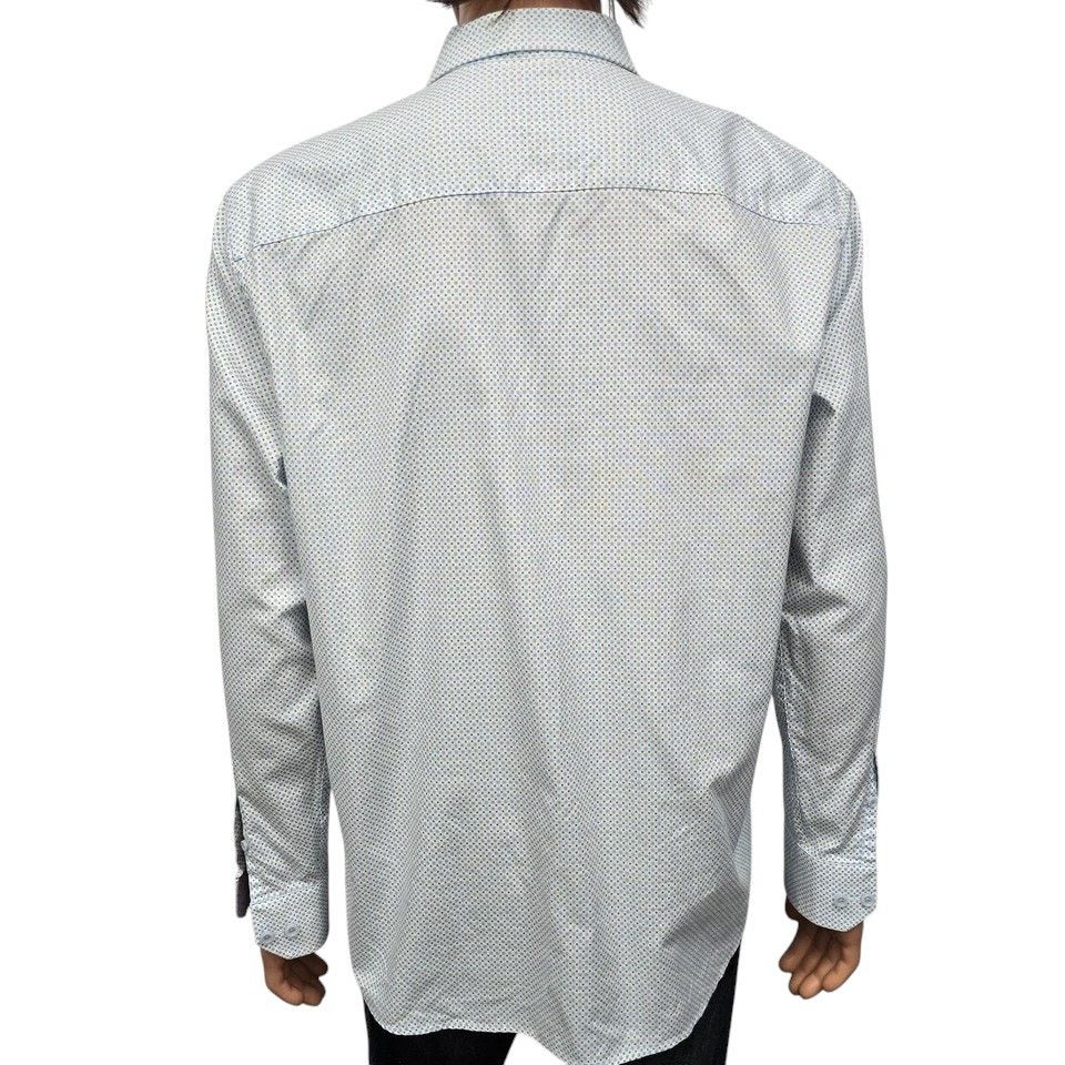 Johnston & Murphy Johnston & Murphy Dress Shirt Geo Print Contrast Flip Cuff L Size US L / EU 52-54 / 3 - 11 Thumbnail