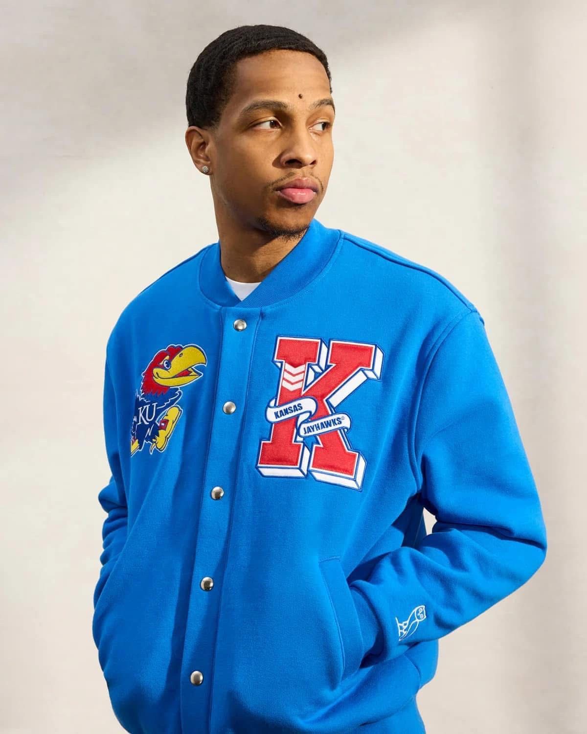 October's Very Own OVO x JawHawks Blue Fleece Varsity Jacket Size US XXL / EU 58 / 5 - 5 Thumbnail