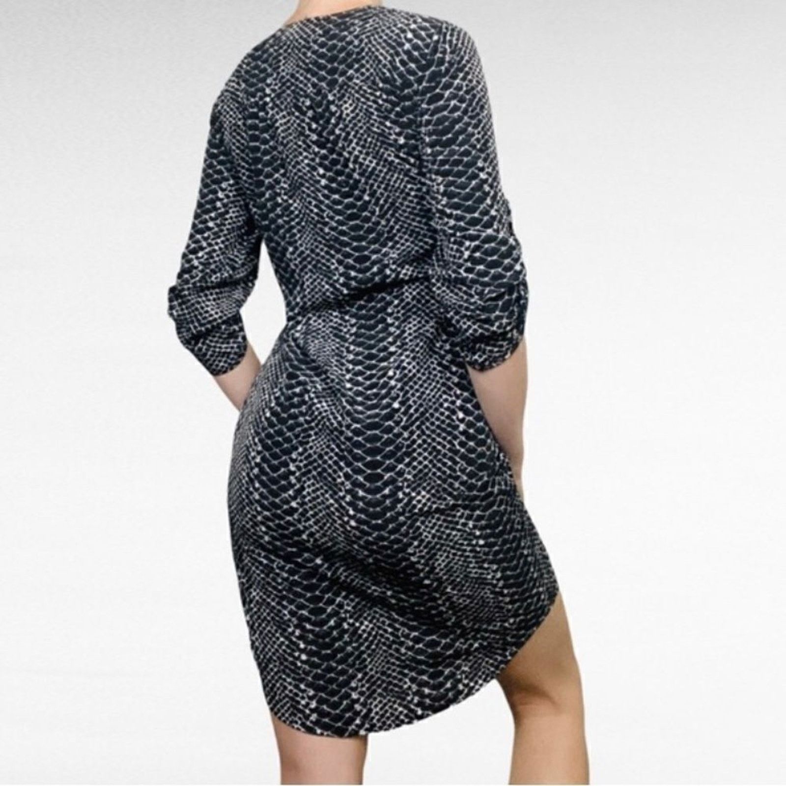 Michael Kors Michael Kors Gray Snake Animal Print Lace Up Chain Dress XS Size XS / US 0-2 / IT 36-38 - 1 Thumbnail