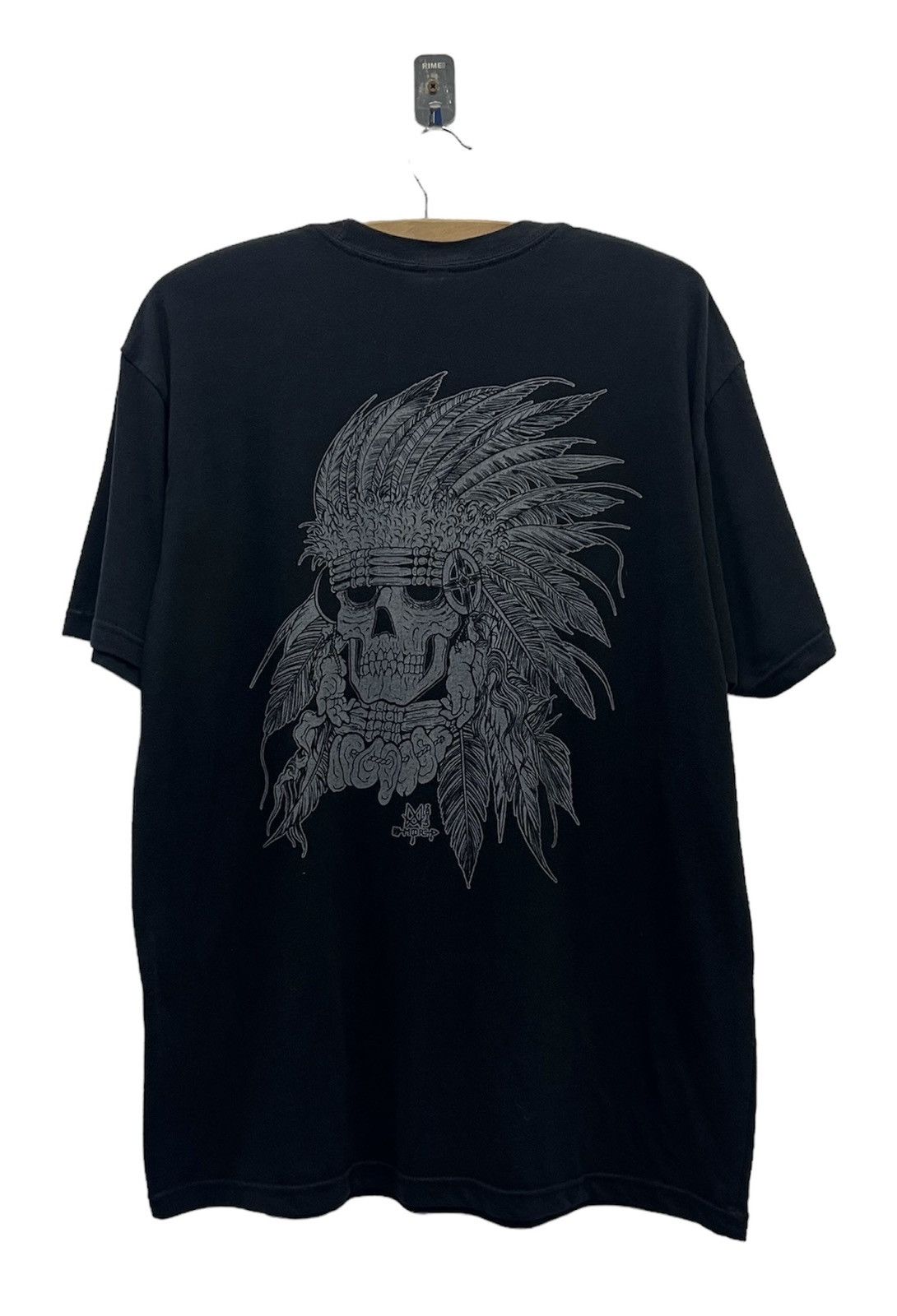 Band Tees × Next Level Apparel APACHE BLACK LAVA Indian Skull Motorcycle Size US L / EU 52-54 / 3 - 1 Thumbnail