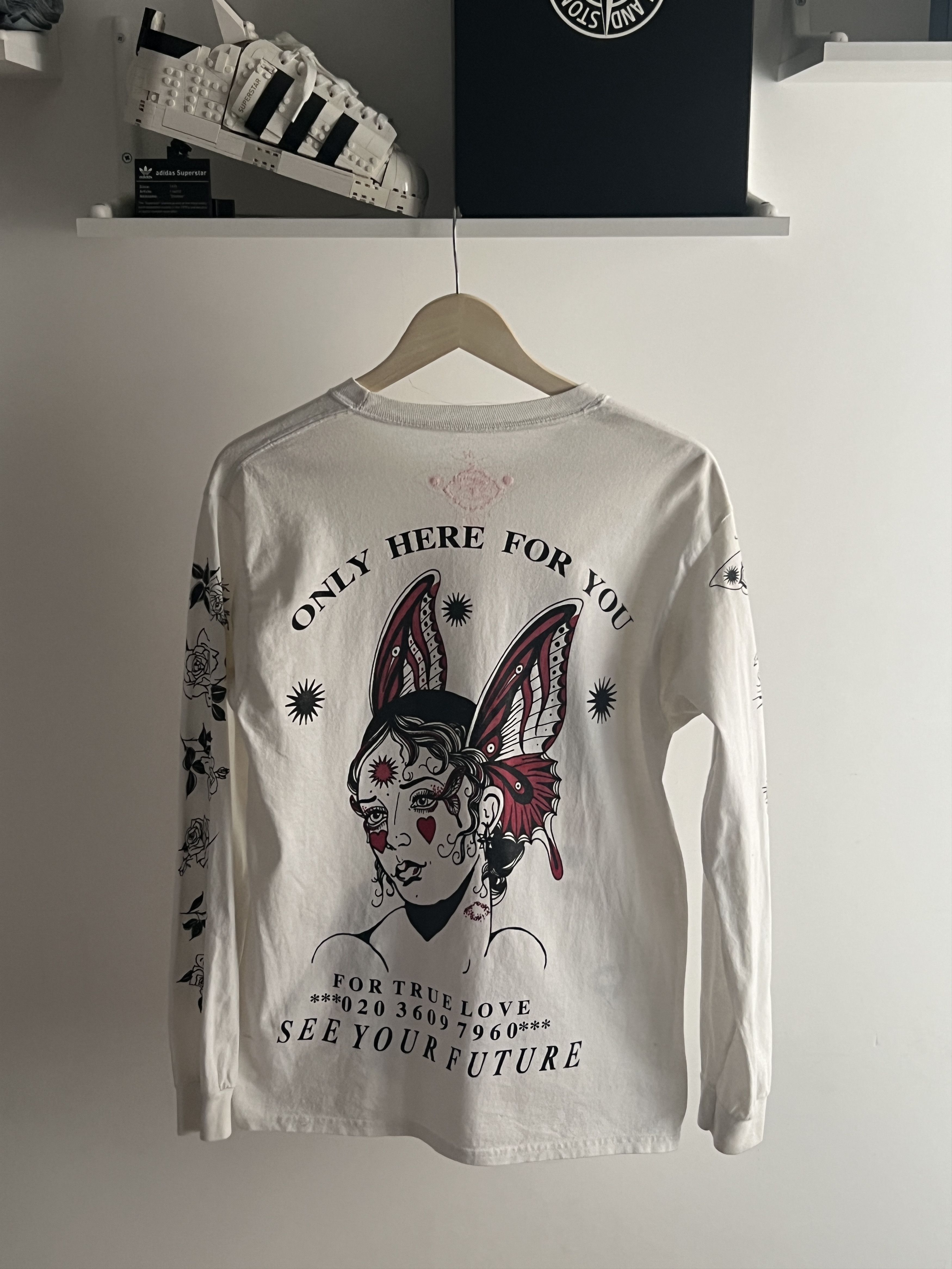 Band Tees × Vintage Long sleeve Tattoo Old Skul Only Here For You Vintage Size US M / EU 48-50 / 2 - 2 Thumbnail