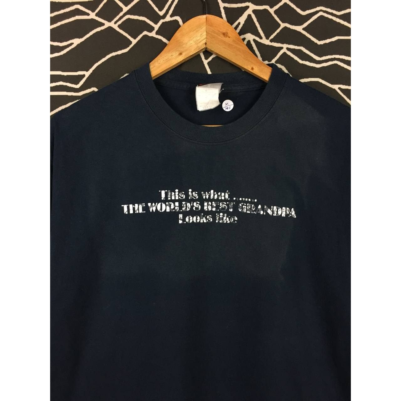 Hanes × Vintage Vtg The World's The Best Grandpa Looks Like Wording Tee Size US L / EU 52-54 / 3 - 3 Thumbnail