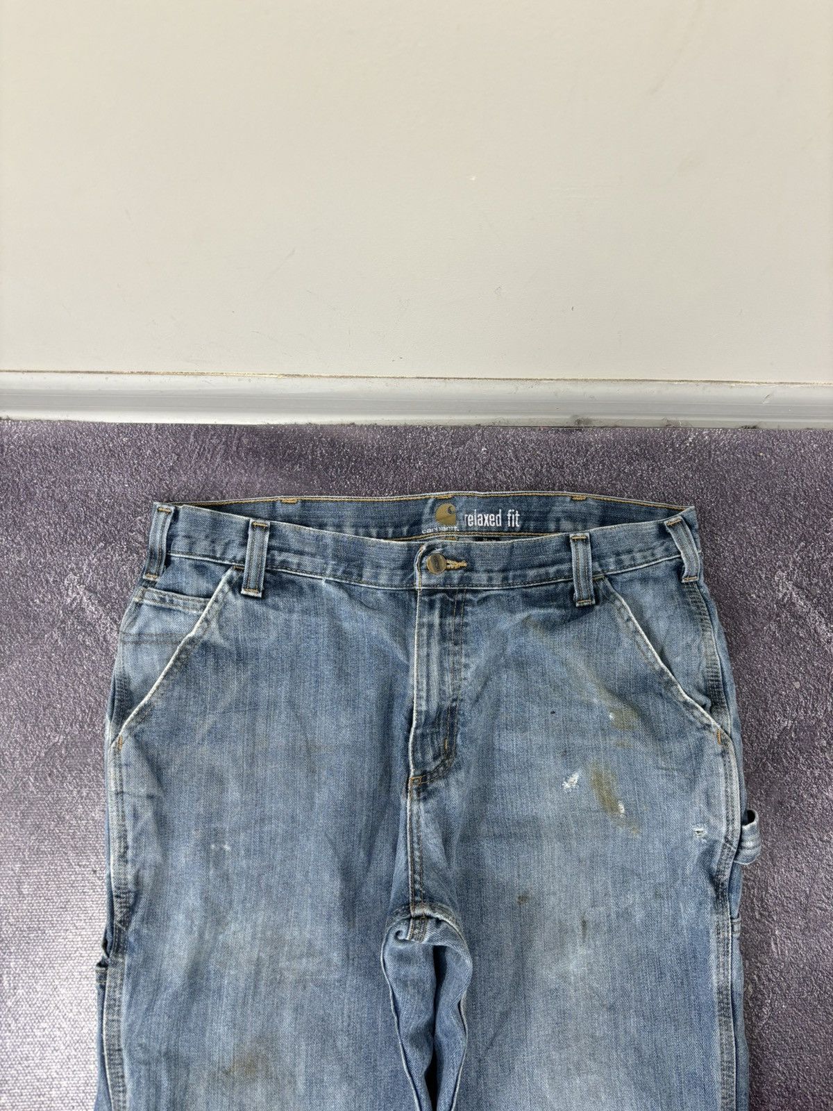 Carhartt Vintage Carhartt Y2K Relaxed Fit Faded Workwear Denim Jeans Size US 36 / EU 52 - 13 Thumbnail
