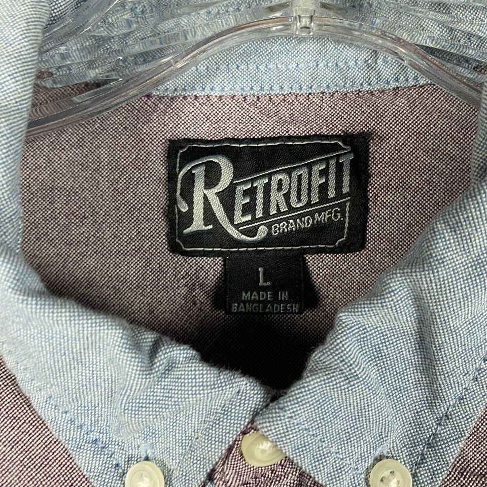 Retrofit Retrofit Button Down Shirt Men's Large Long Sleeve Cotton L Size US L / EU 52-54 / 3 - 3 Thumbnail