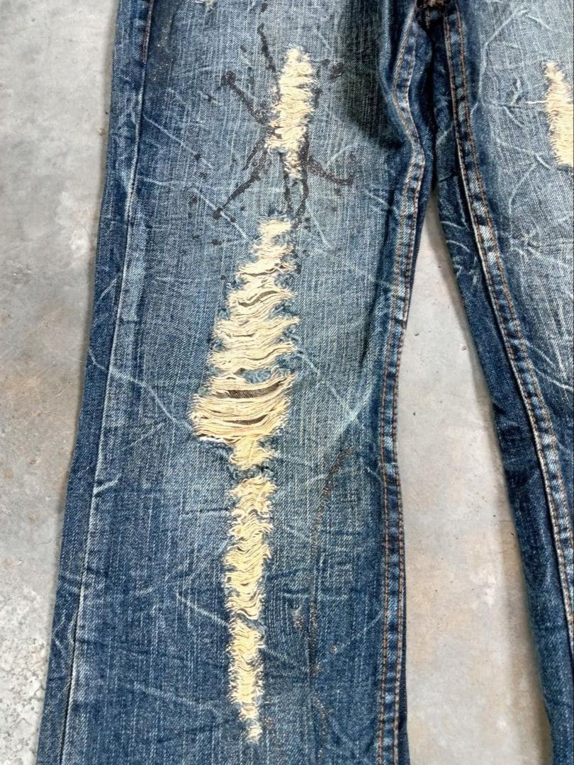 If Six Was Nine 💥FLARE💥K. U. I DISTRESSED DENIM Size US 32 / EU 48 - 7 Thumbnail