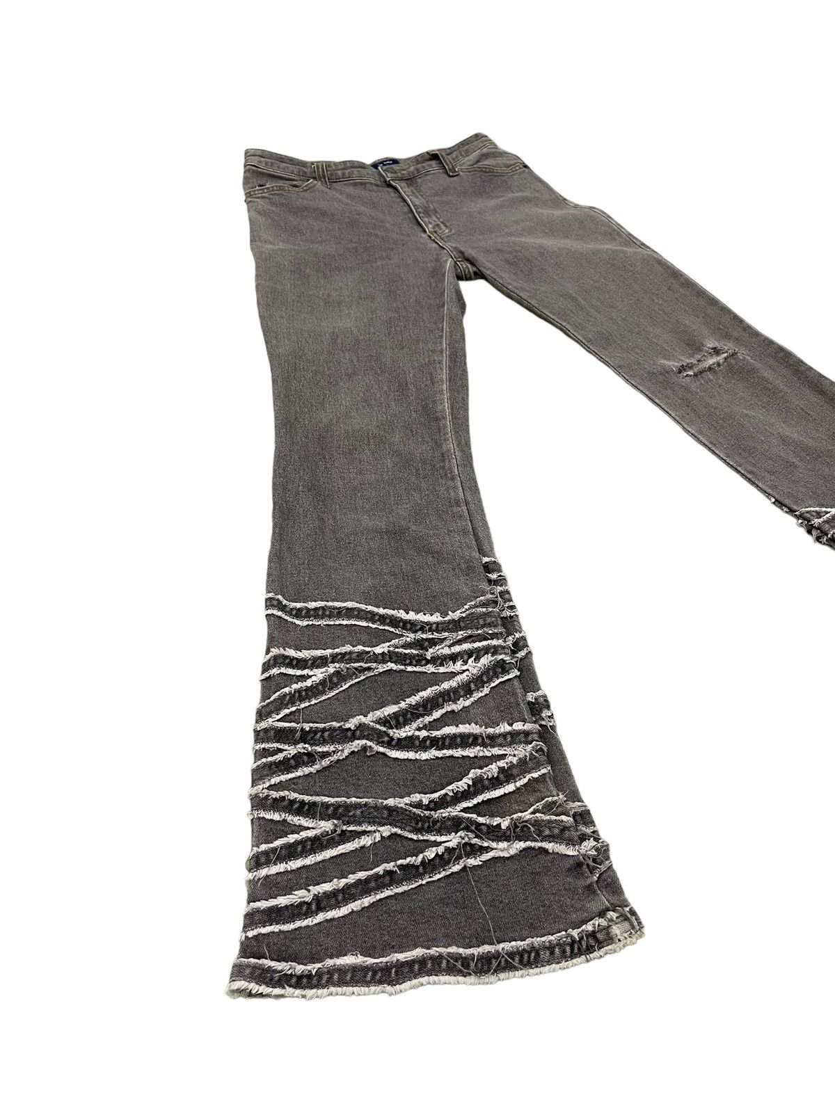 Japanese Brand Flare Jeans Skinny Lip Make Distress Stretch Boot Cut 6🟦4 Size US 29 - 1 Thumbnail