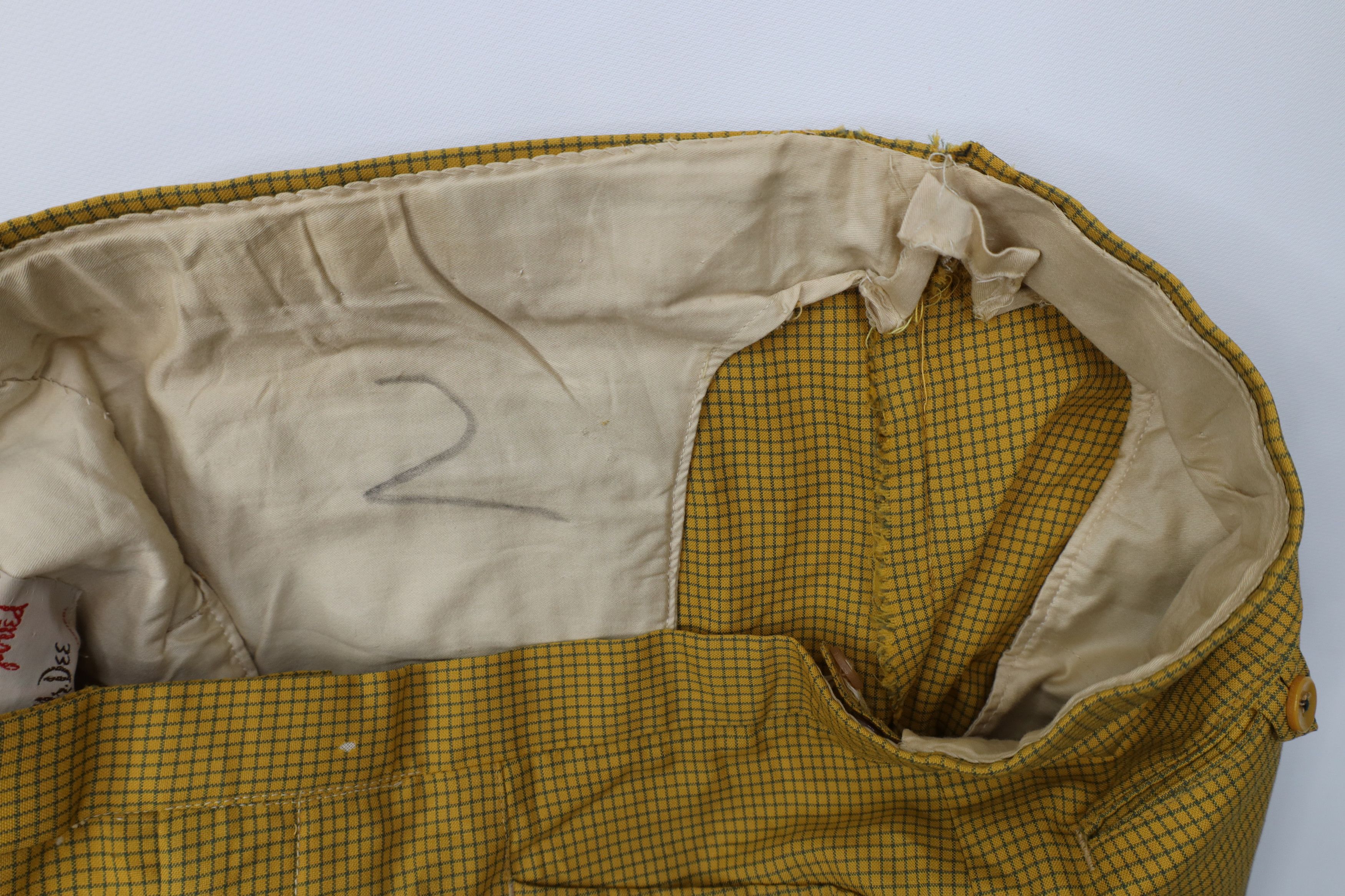 Vintage Vintage 50s Streetwear Wool Chino Pants Yellow Plaid USA Size US 34 / EU 50 - 9 Thumbnail