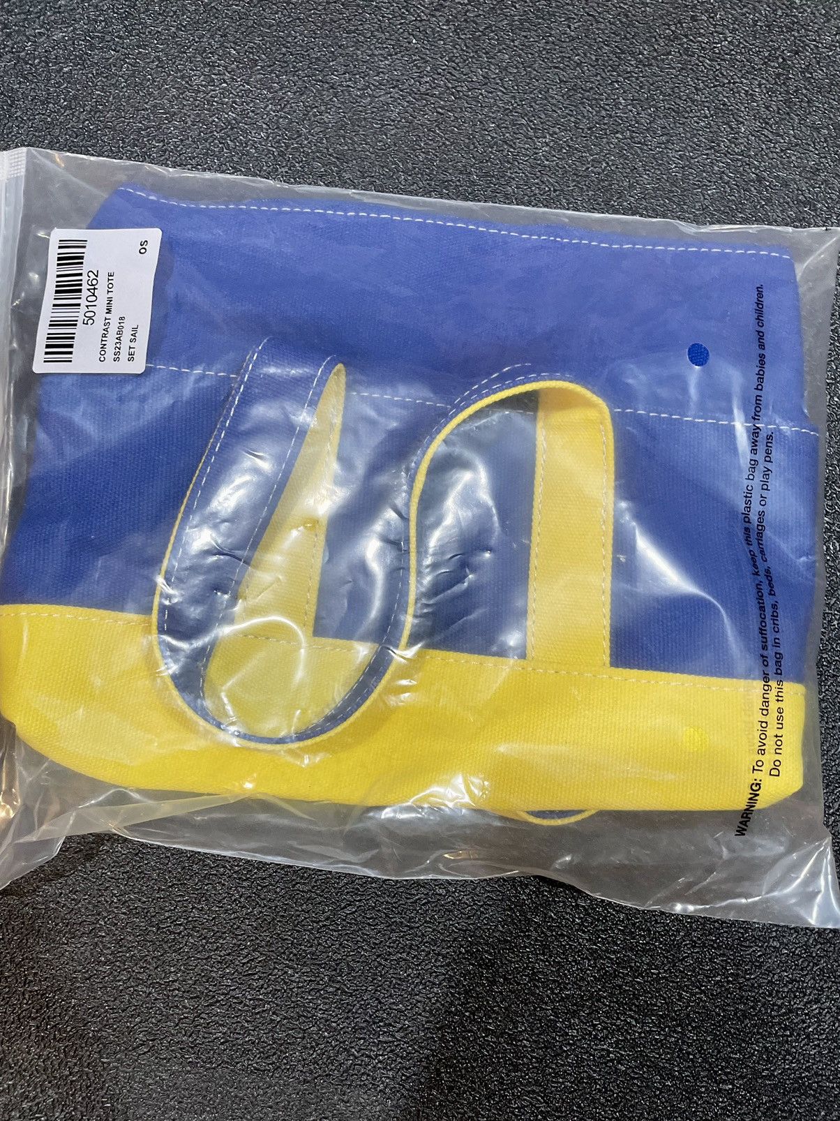 Aime Leon Dore ALD Crest Contrast Mini Tote Bag in Set Sail Blue/Yellow Size ONE SIZE - 2 Thumbnail