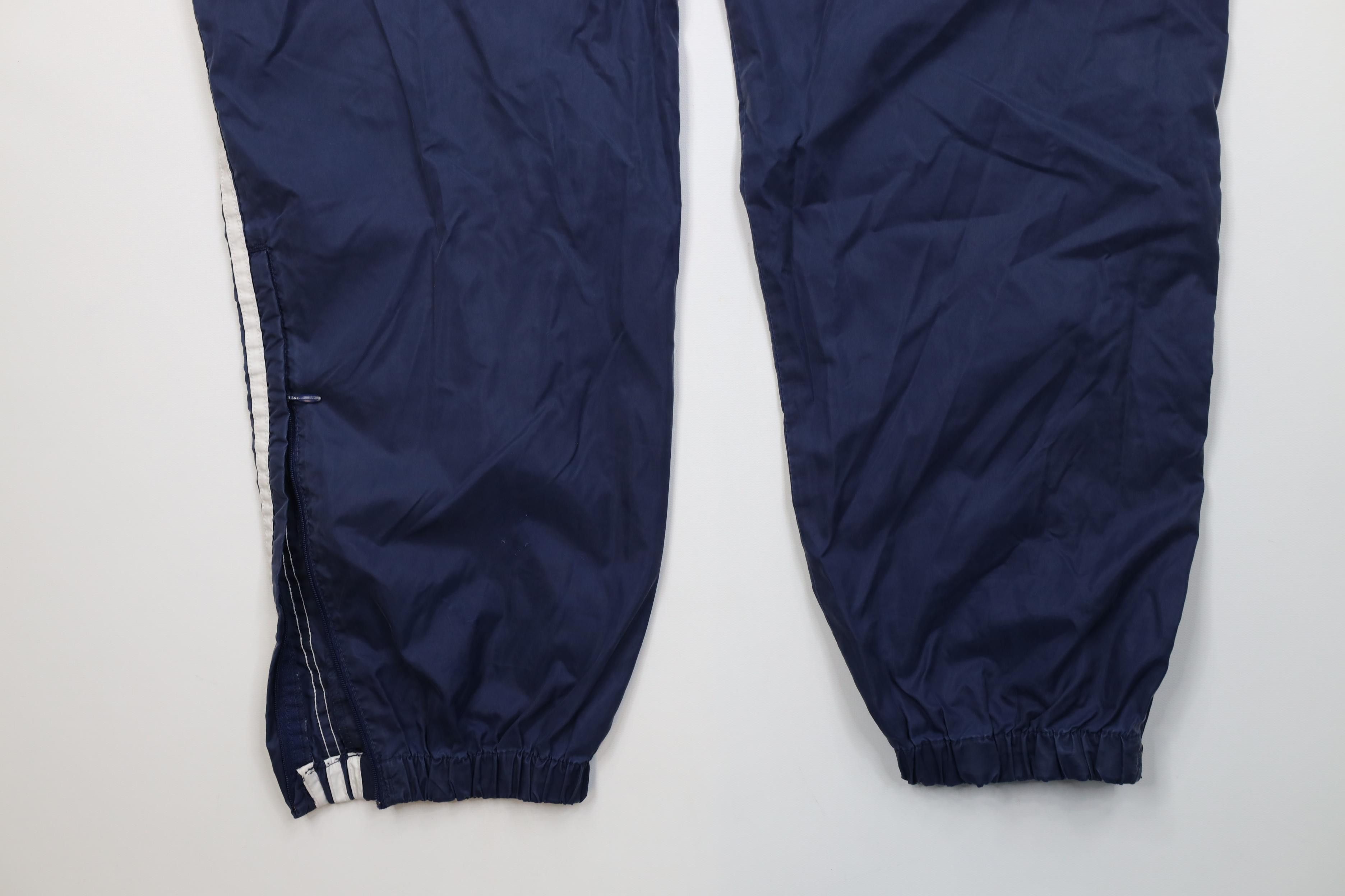 Adidas Vintage 90s Adidas Windbreaker Joggers Pants Navy Blue Size US 36 / EU 52 - 14 Thumbnail