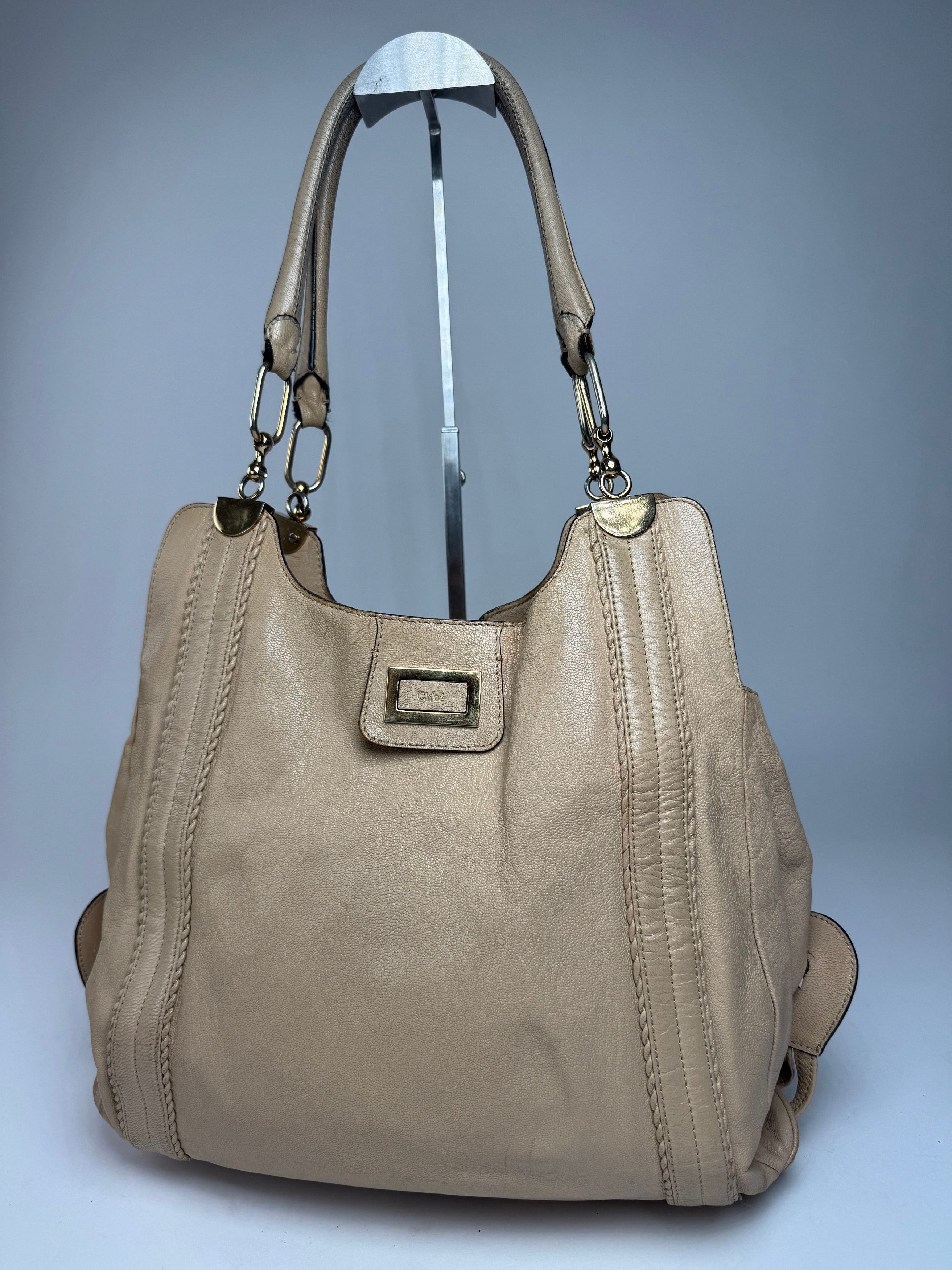 Chloe Vintage Leather Handbag Tote bag Beige Size ONE SIZE - 1 Thumbnail