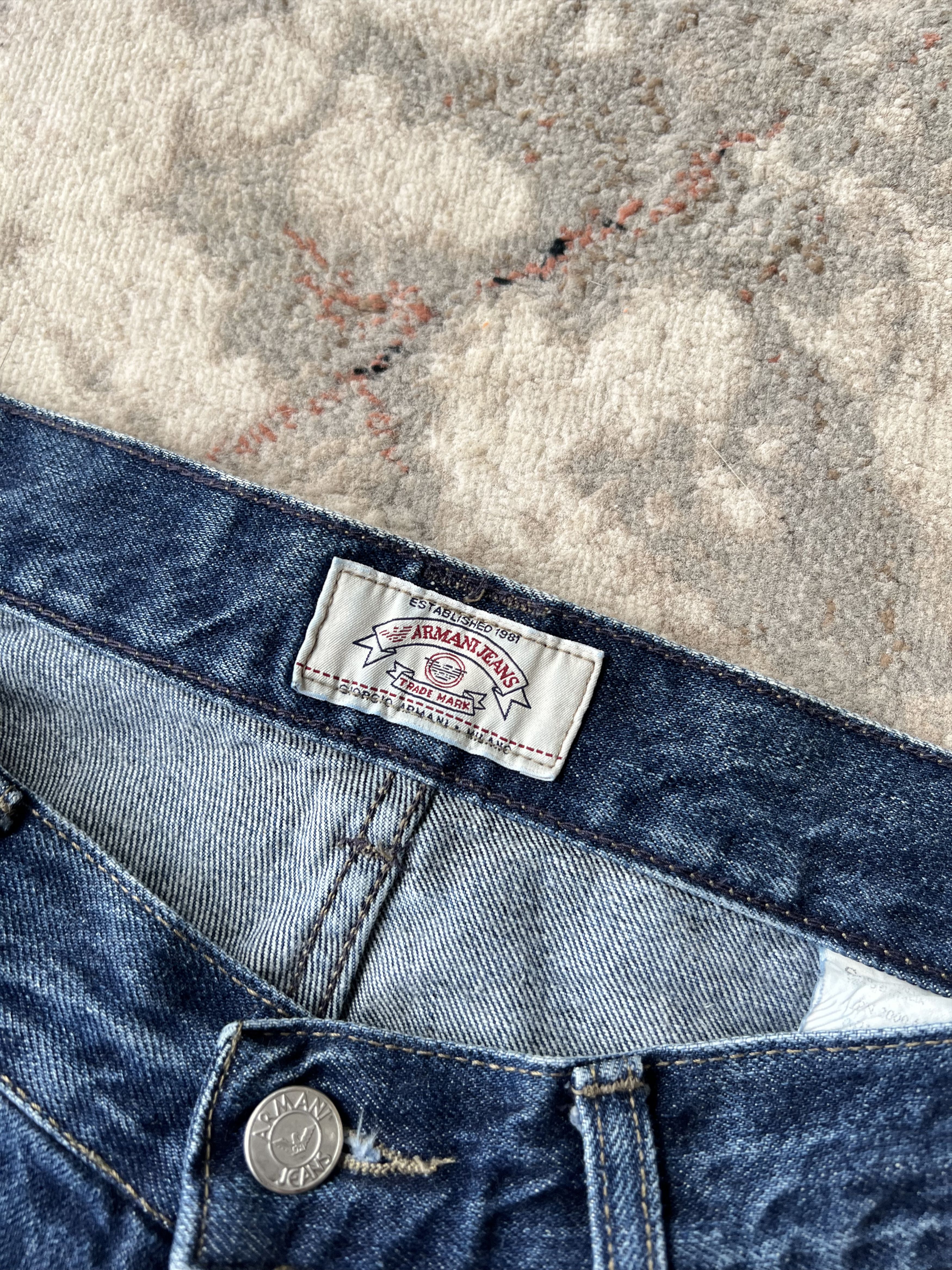 Giorgio Armani Armani Jeans Vintage Denim Metal Logo Size US 34 / EU 50 - 7 Thumbnail