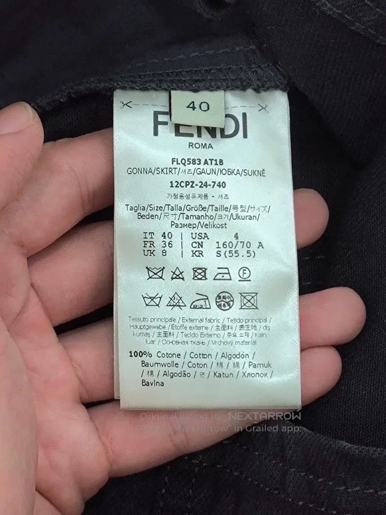 Fendi Fendi Patterned embossed short denim Size 26" / US 2 / IT 38 - 6 Thumbnail