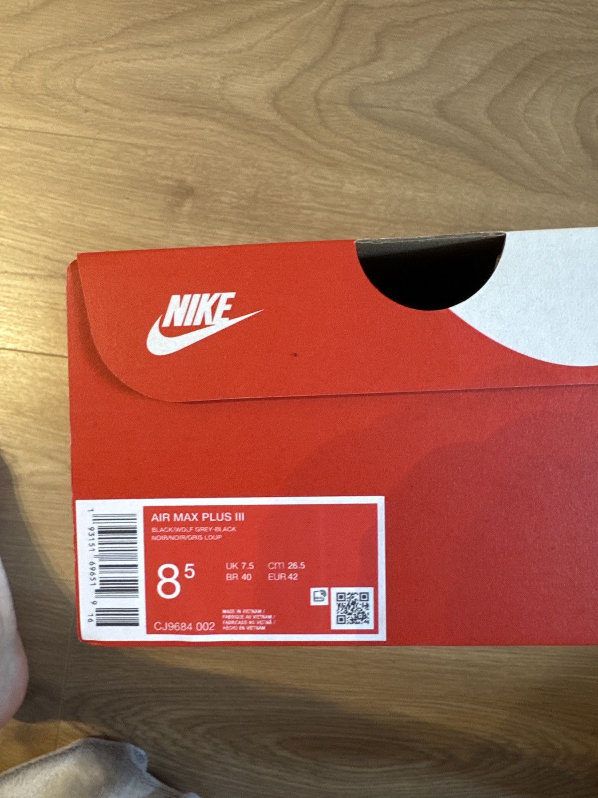 Nike Nike Air Max Plus 3 Black Wolf Grey Size US 8.5 / EU 41-42 - 5 Thumbnail