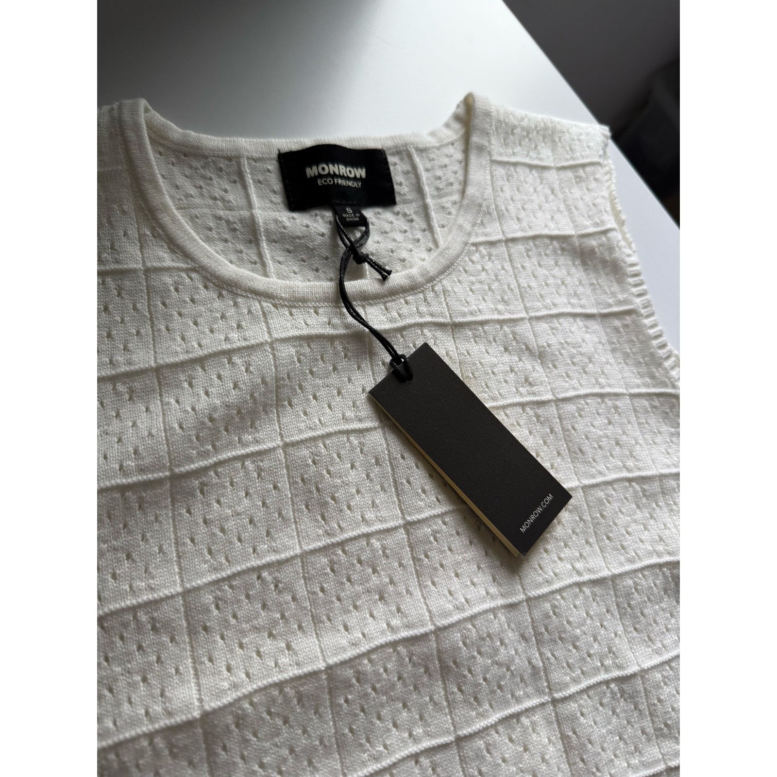 MONROW New Monrow Revolve Crochet Knit Tank White - Small - $148 Size S / US 4 / IT 40 - 2 Thumbnail