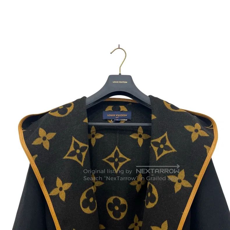 Louis Vuitton Louis Vuitton Black and orange floral print hooded coat Size XS / US 0-2 / IT 36-38 - 4 Thumbnail