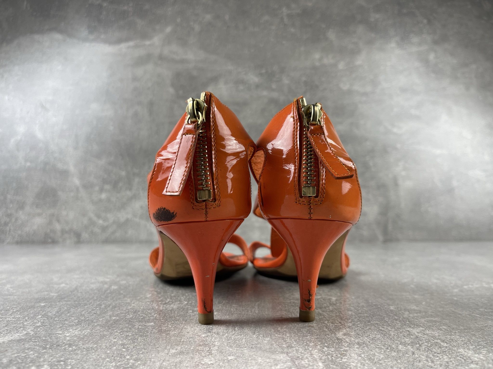 Moschino Moschino leather orange open toe heels sandals shoe Size US 8 / IT 38 - 6 Thumbnail