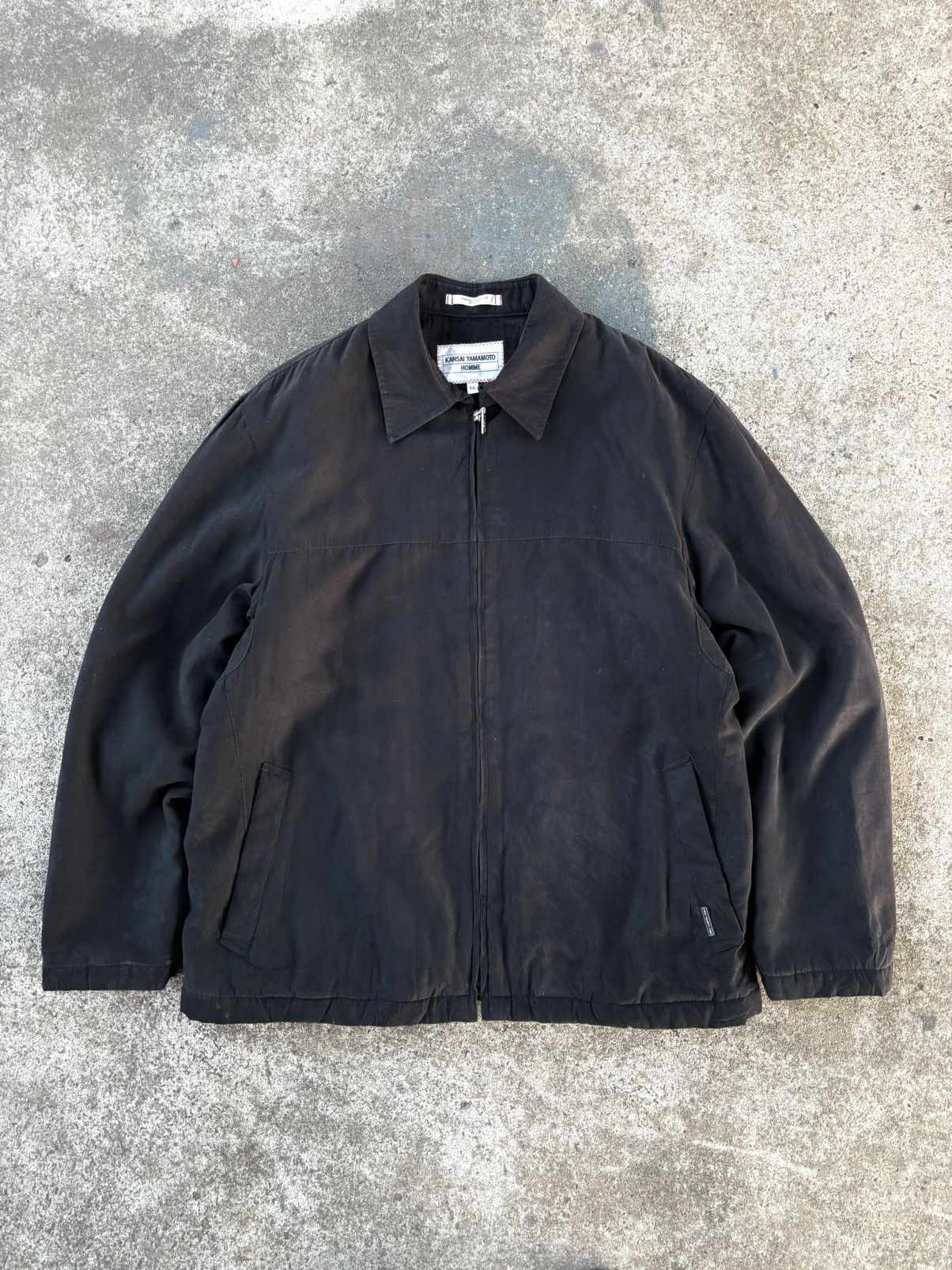 Kansai Yamamoto Faded Black Vintage Zip Jacket Size US L / EU 52-54 / 3 - 2 Thumbnail