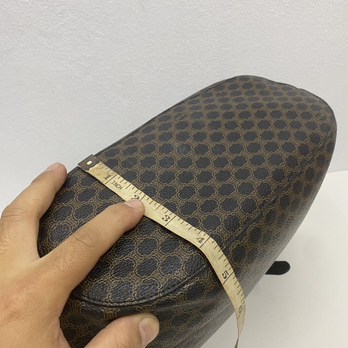 Celine ‼️LASTDROP‼️ VINTAGE CELINE MACADAM SHOULDER BAG BLACK CLOTH Size ONE SIZE - 17 Thumbnail