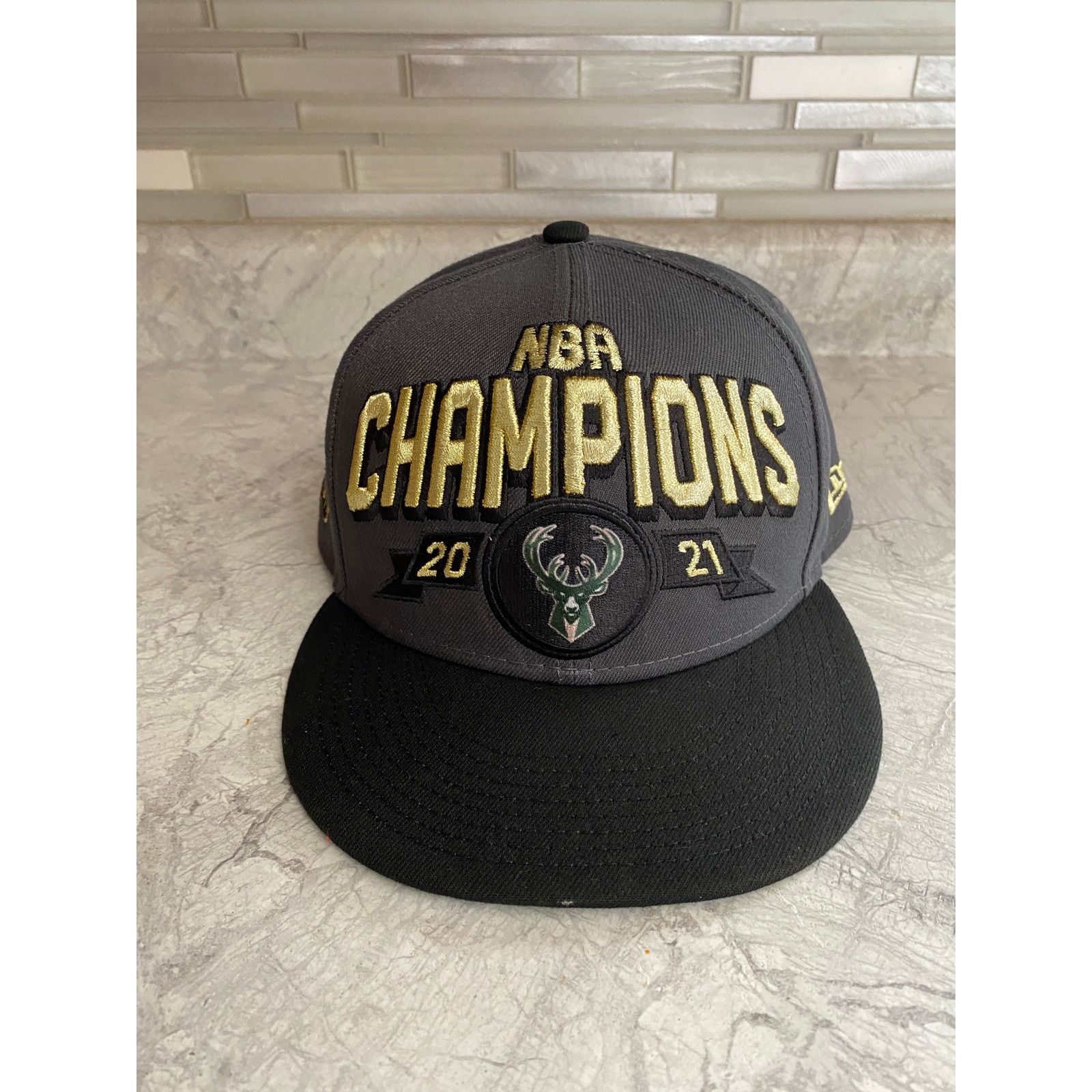 New Era Milwaukee Bucks 2021 NBA Champions New Era Snapback Hat Size ONE SIZE - 2 Thumbnail