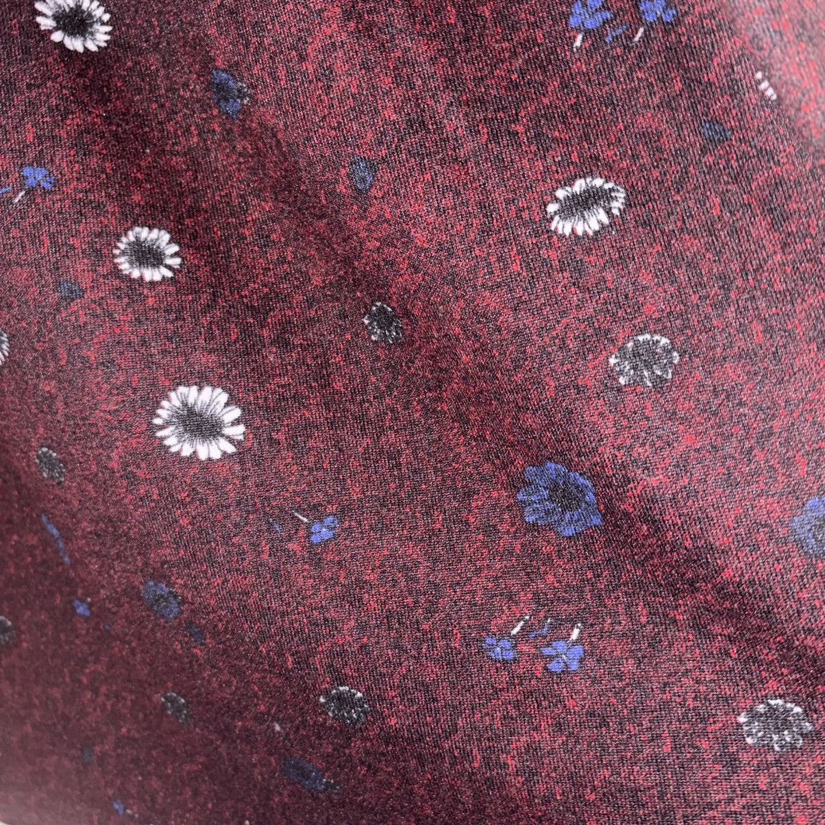 Other Purple Blue & White Soft & Stretchy Floral Maxi Skirt Size 42" / US 20 - 4 Thumbnail