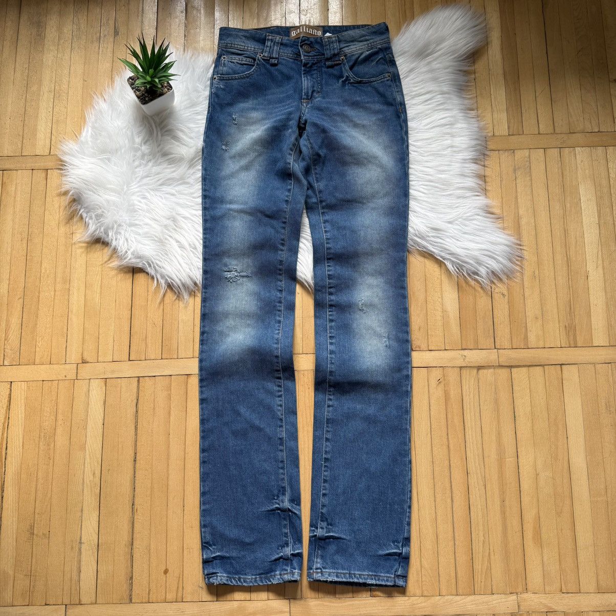 John Galliano 📌 NEW John Galliano Y2K 00s Big Logo Straight Jeans Size 25" / US 0 / IT 36 - 8 Thumbnail
