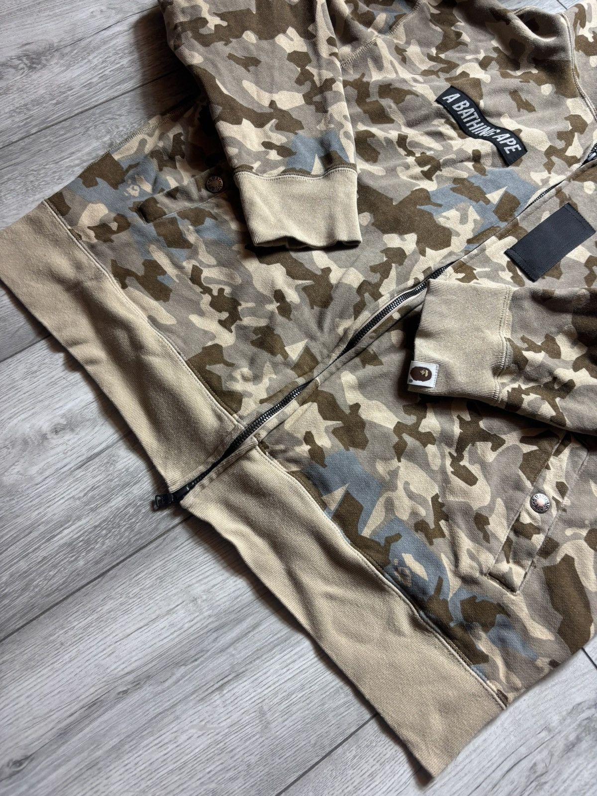 Bape Bape military sand camo hoodie Size US M / EU 48-50 / 2 - 8 Thumbnail