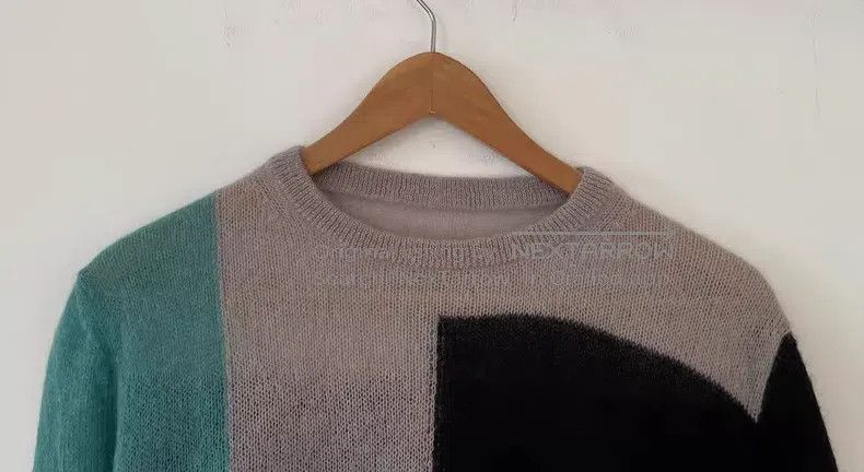 Rick Owens RICK OWENS size F Colorblocked Sweater Size US S / EU 44-46 / 1 - 3 Thumbnail