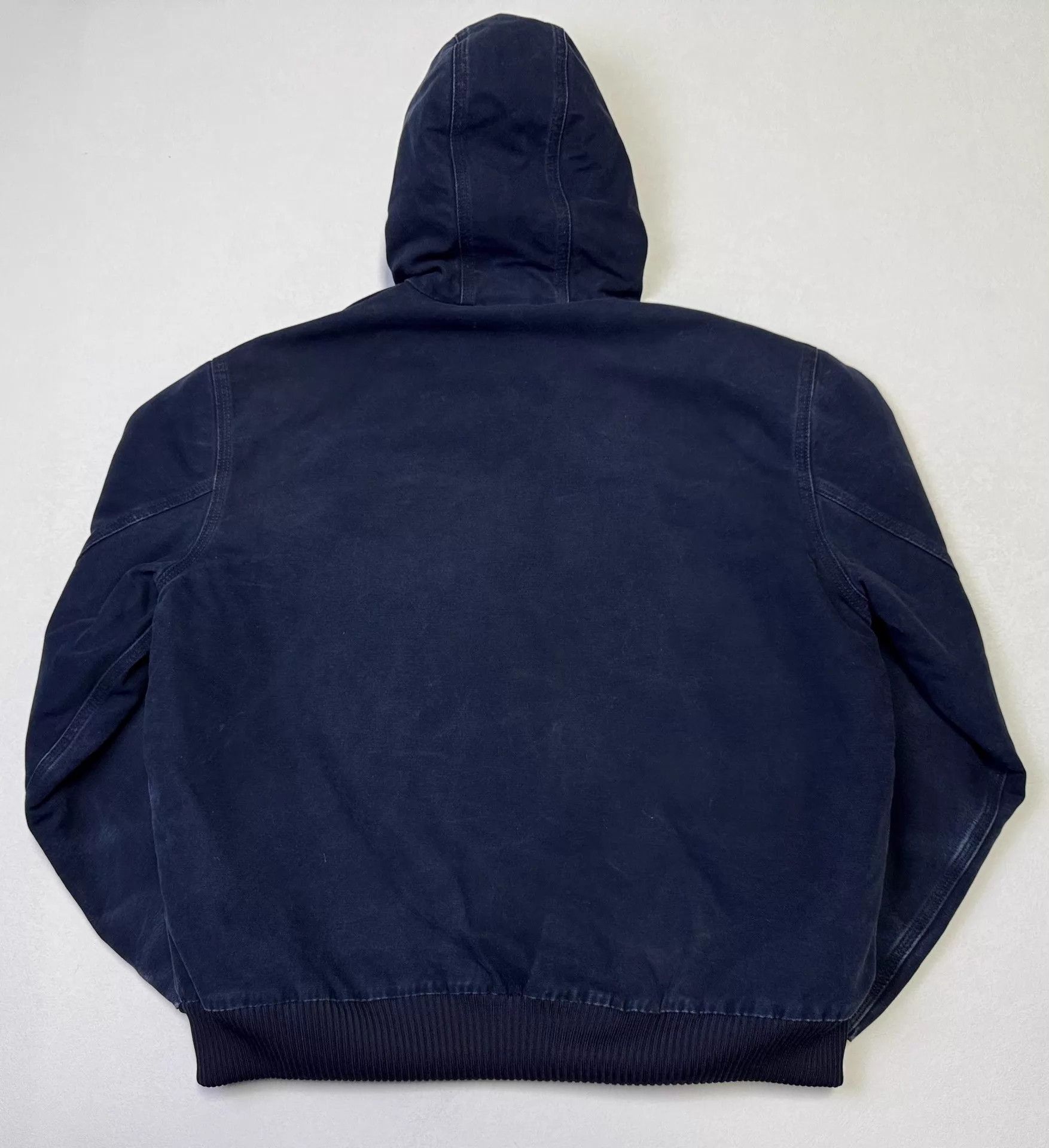 Carhartt Vintage Carhartt J130 Hooded Work Jacket M Blue L Size US L / EU 52-54 / 3 - 5 Thumbnail