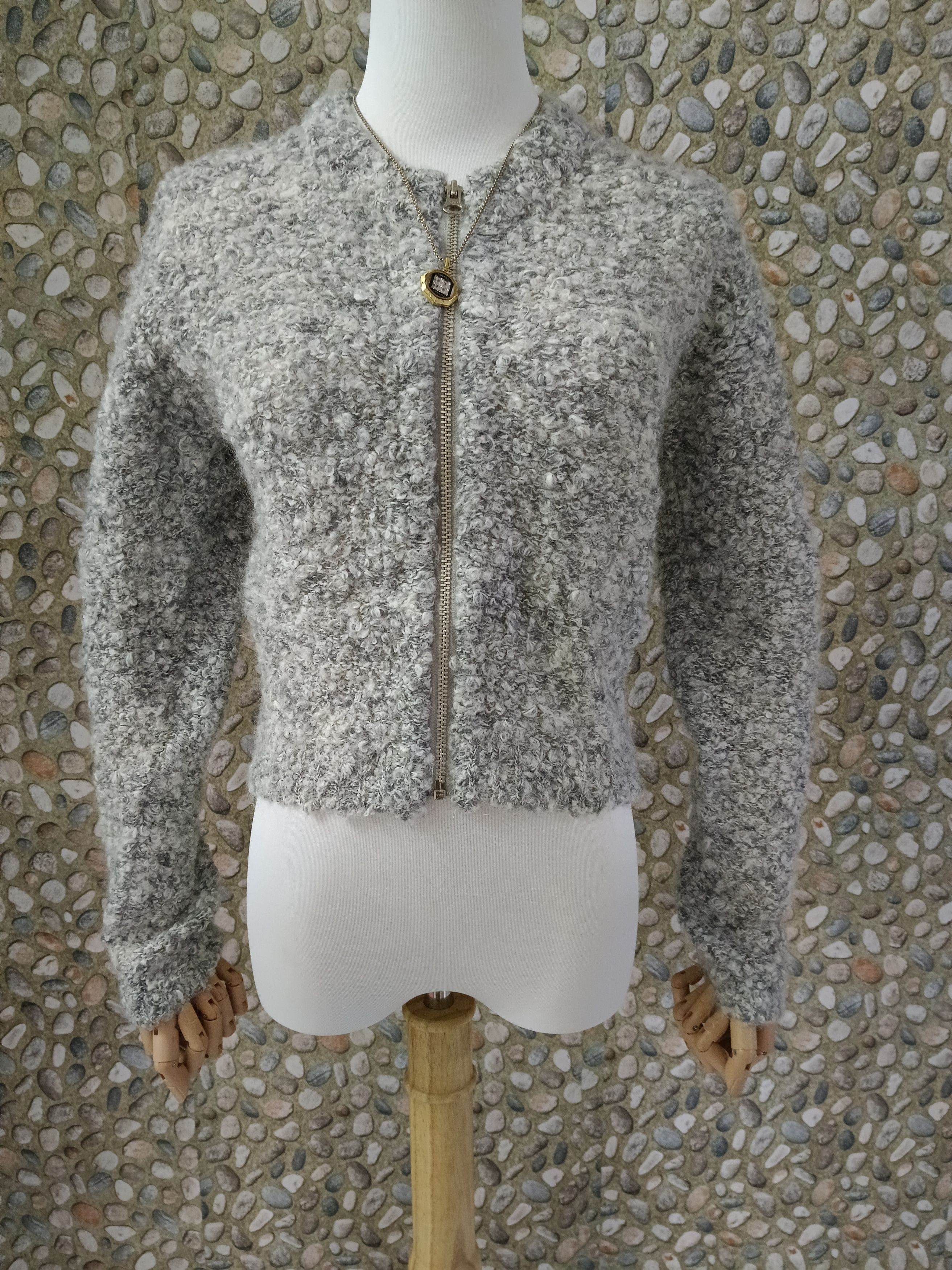 Yohji Yamamoto Yohji Yamamoto Y's Bis Cropped Knit Zipper Jacket Size S / US 4 / IT 40 - 2 Thumbnail