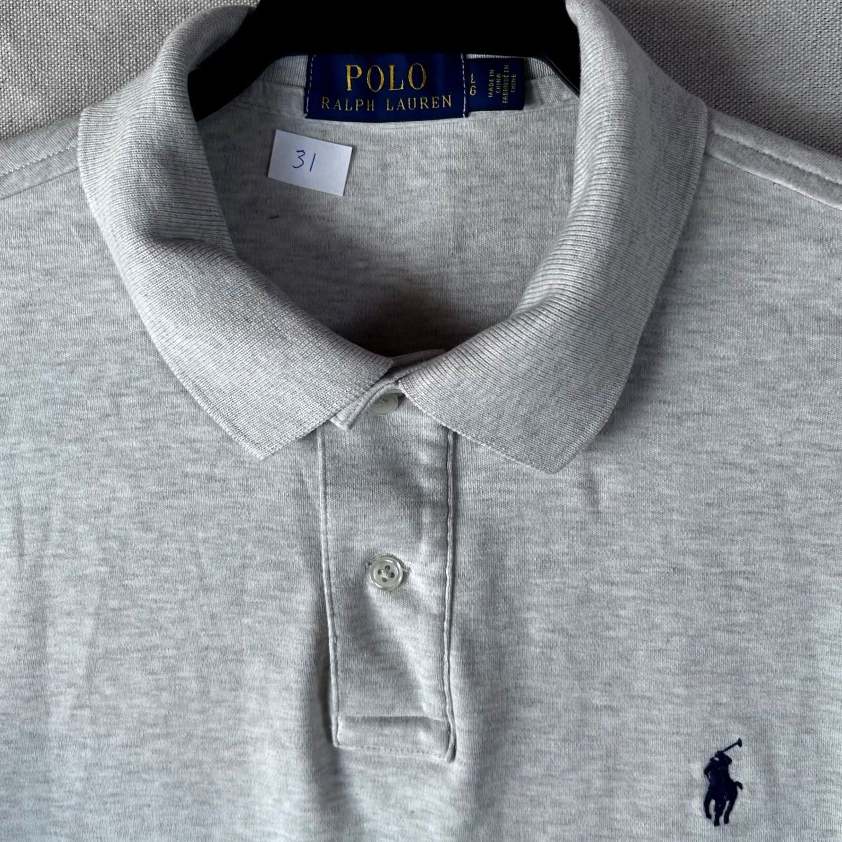 Polo Ralph Lauren Polo Ralph Lauren Polo Shirt Mens Large Heather Gray Short Sleeve Pony Logo L Size US L / EU 52-54 / 3 - 2 Thumbnail