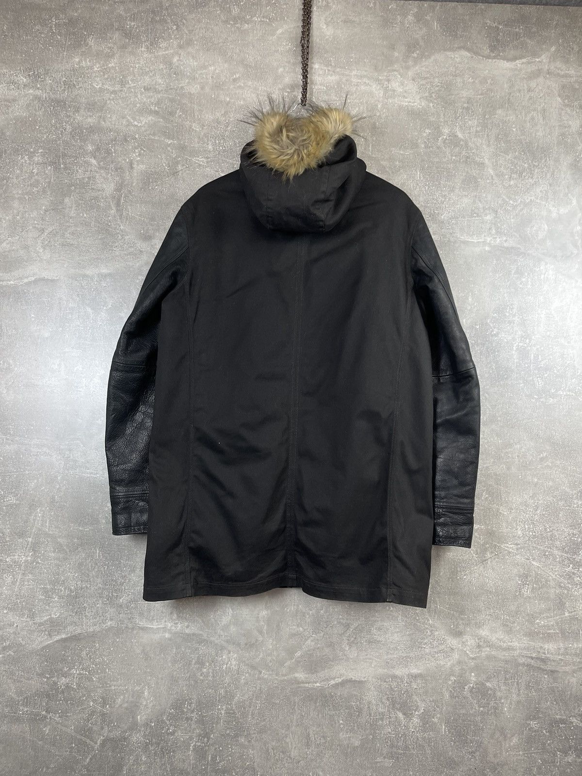 John Varvatos Archive John Varvatos USA Leather/Wax Cotton Parka Jacket Size US M / EU 48-50 / 2 - 9 Thumbnail