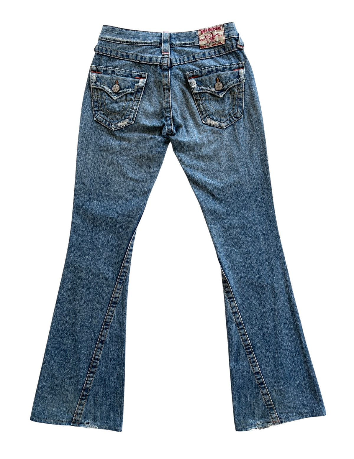 True Religion True Religion Distressed Flare Women Denim Size 26" / US 2 / IT 38 - 2 Thumbnail
