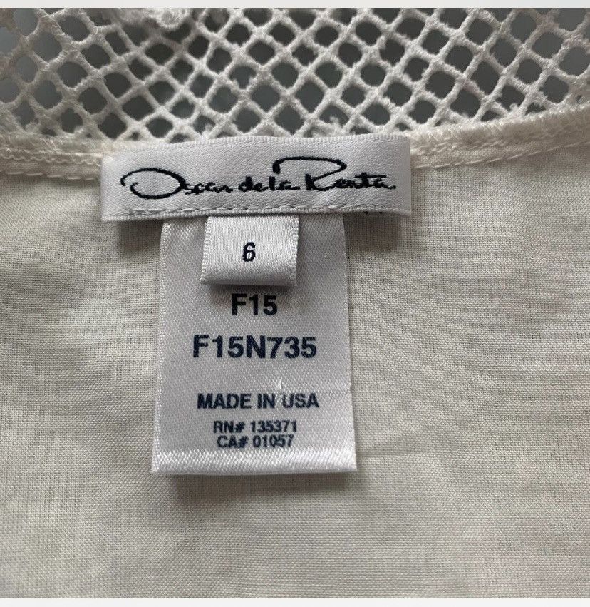 Oscar De La Renta Oscar de la Renta 🇺🇸 white hand embroidered lace blouse 6 LN Size M / US 6-8 / IT 42-44 - 2 Thumbnail
